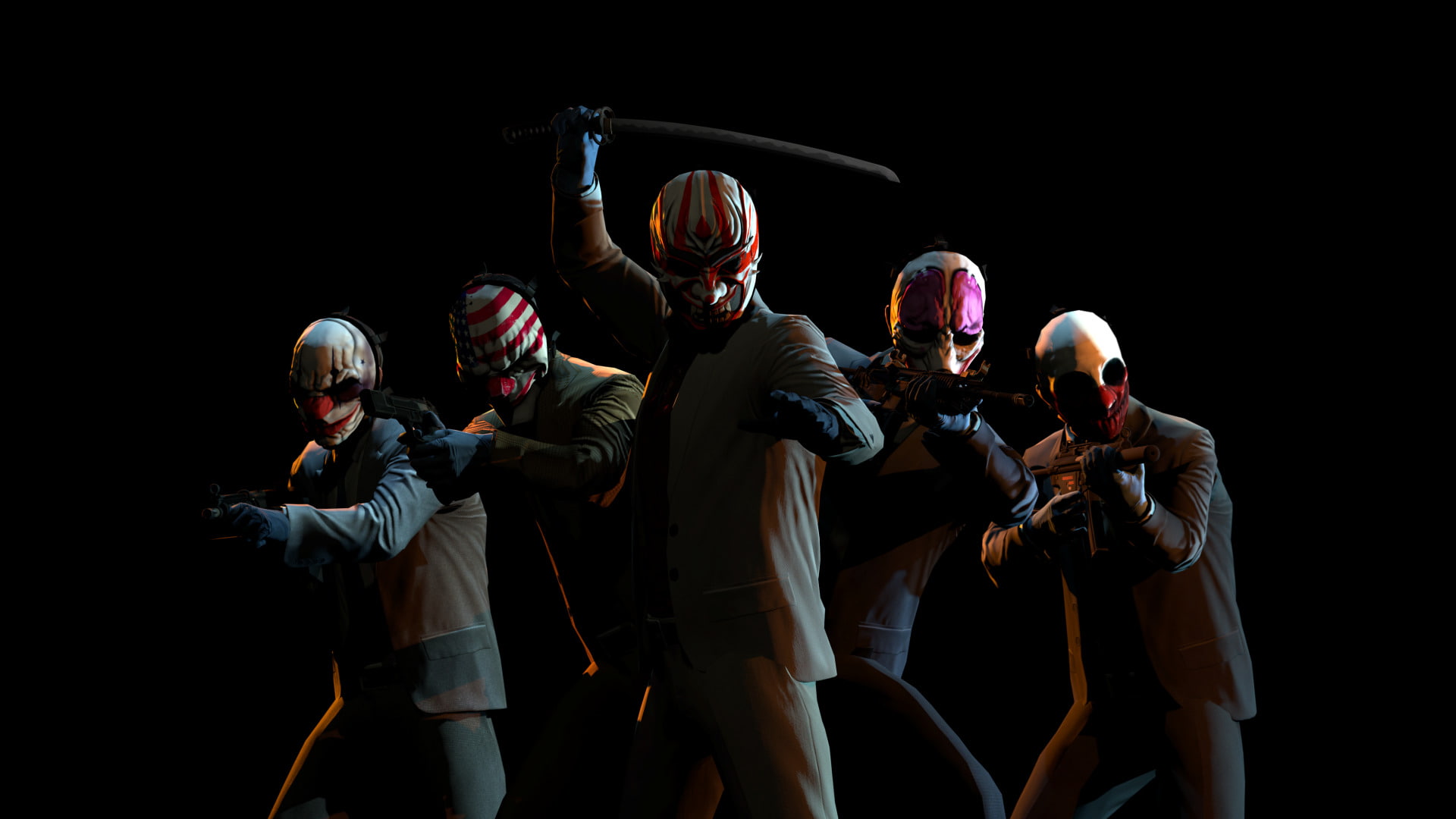 Payday 2, Dallas (Payday), 1080P, Payday, Wolf (Payday), Houston (Payday), Chains (Payday), Jiro (Payday), HD Wallpaper