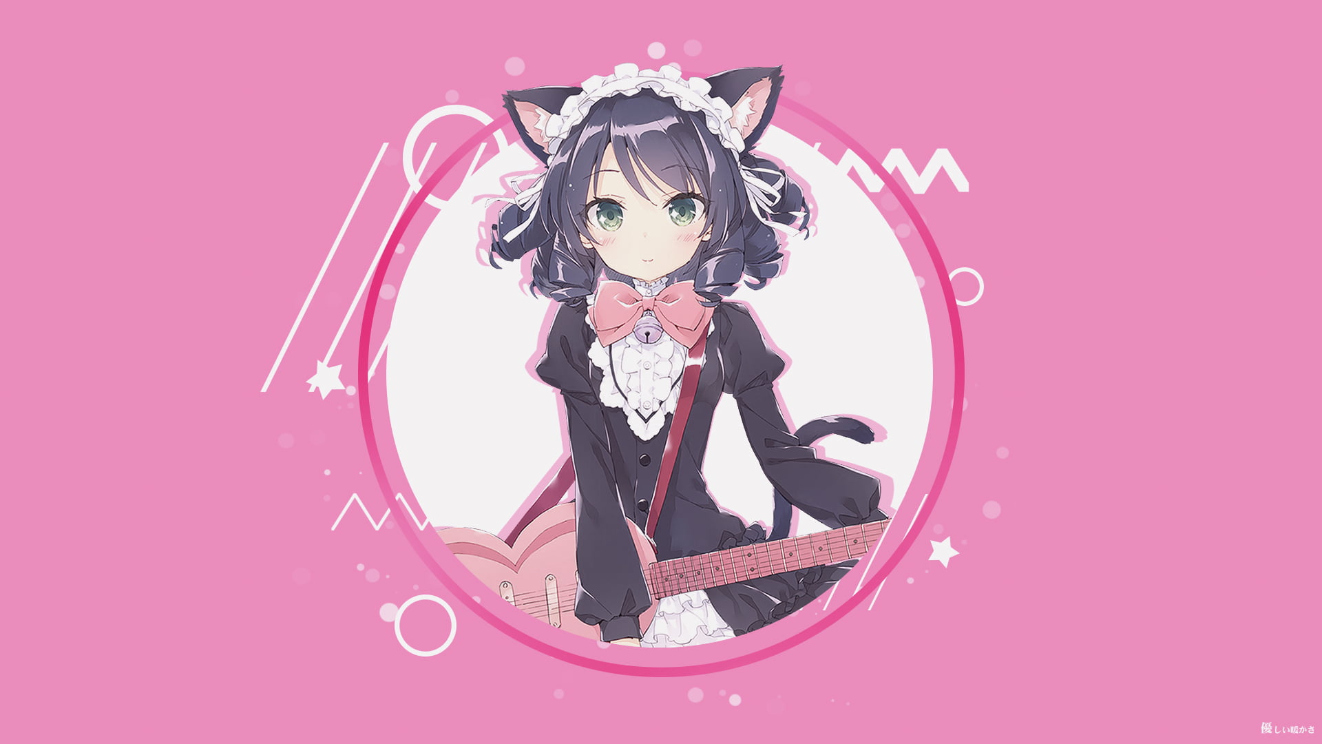 Show By Rock!!, Cyan Hijirikawa, cat ears, 1080P, shapes, HD Wallpaper