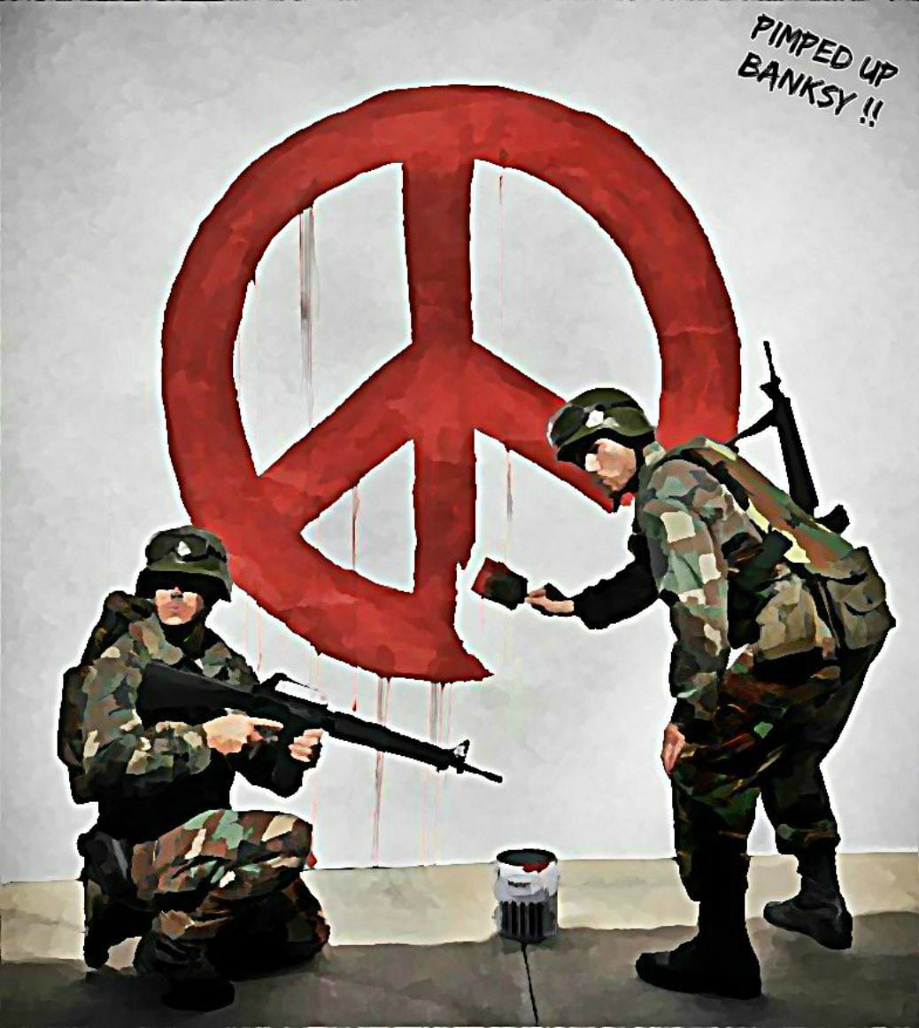 government, conflict, people, pimped, sign, gun, full length, war, young adult, graffiti, digital art, illustration, soldier, mid adult men, uniform, 480P, Phone HD Wallpaper