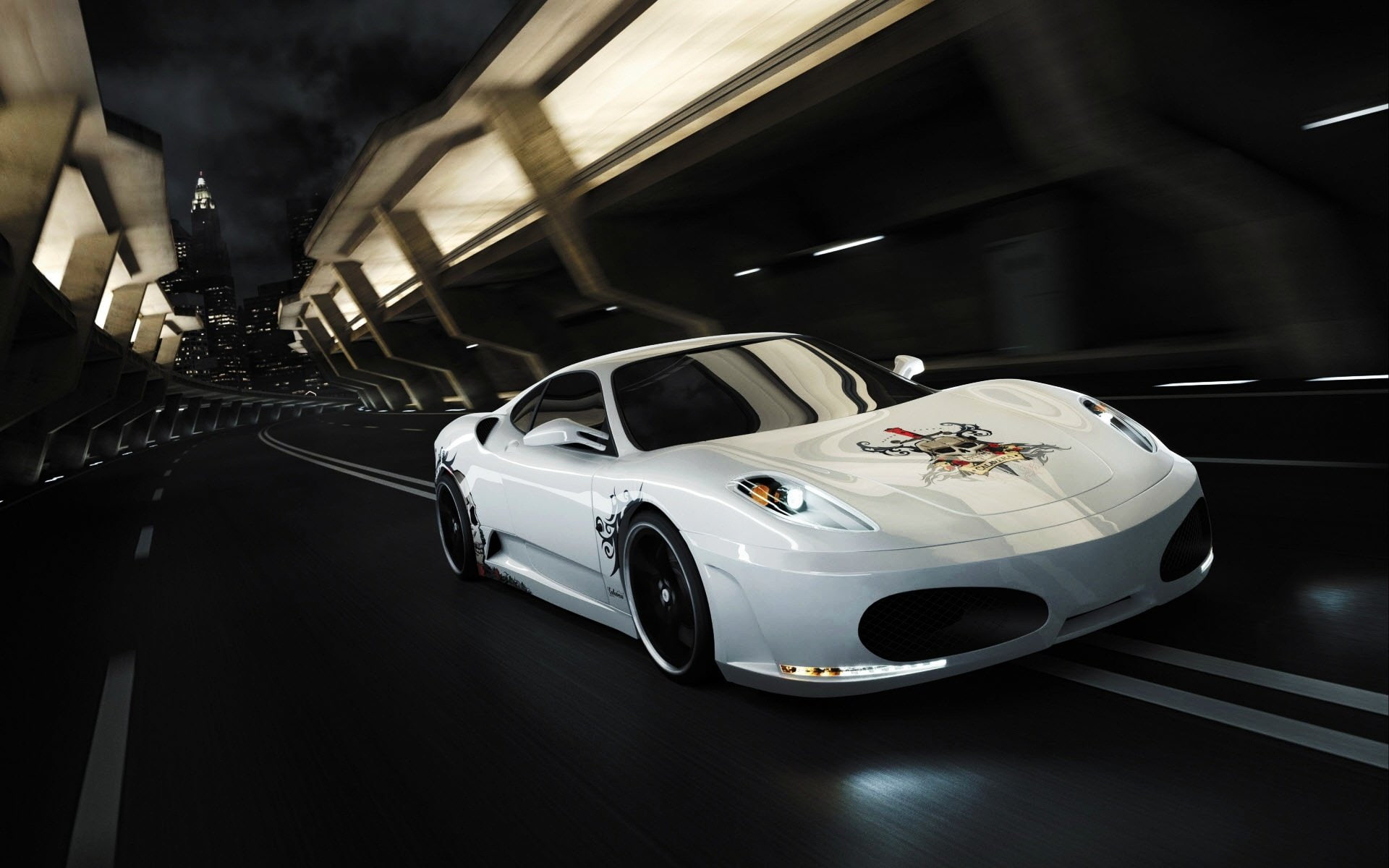 calavera-1920x1200, f430, ferrari, 1080P, HD Wallpaper