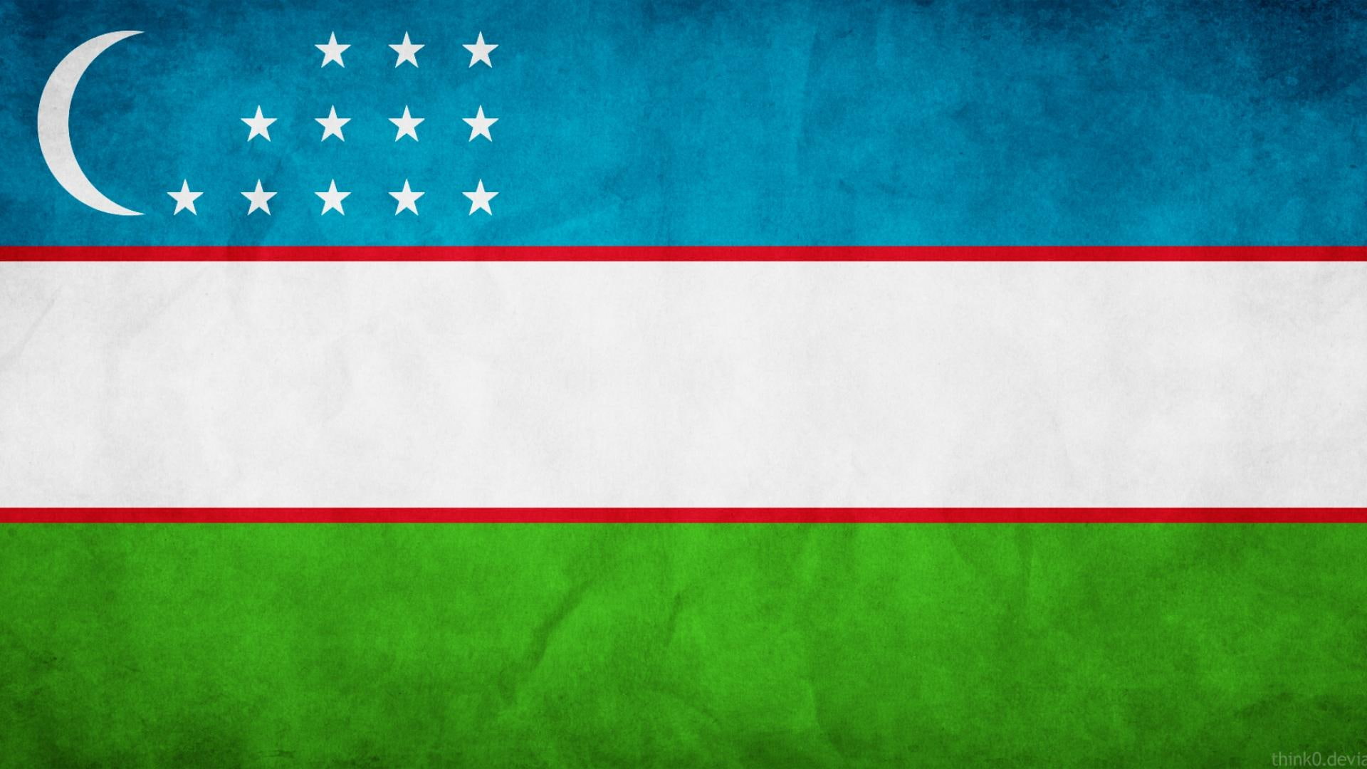1080P, 3d and abstract, uzbekistan, flag, stars, moon, HD Wallpaper