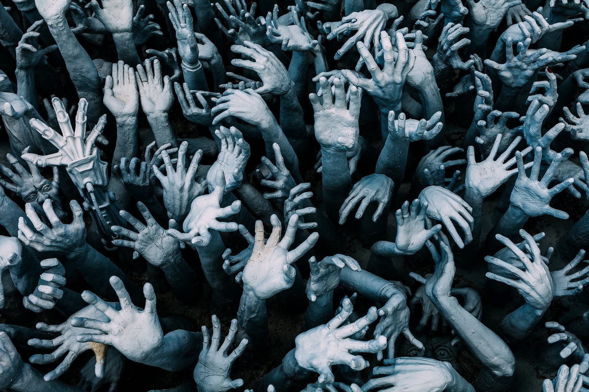 horror, spooky, hands, dark, 1080P, HD Wallpaper