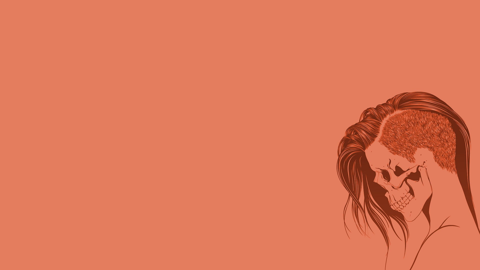 digital composite, side view, indoors, animal wildlife, studio shot, orange color, art and craft, representation, beauty in nature, sky, human, human representation, HD Wallpaper