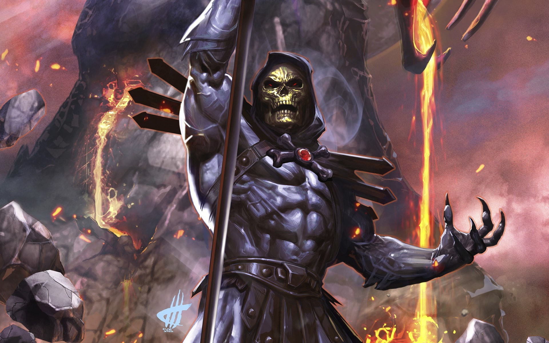 1080P, fantasy Art, He Man, Skeletor, HD Wallpaper