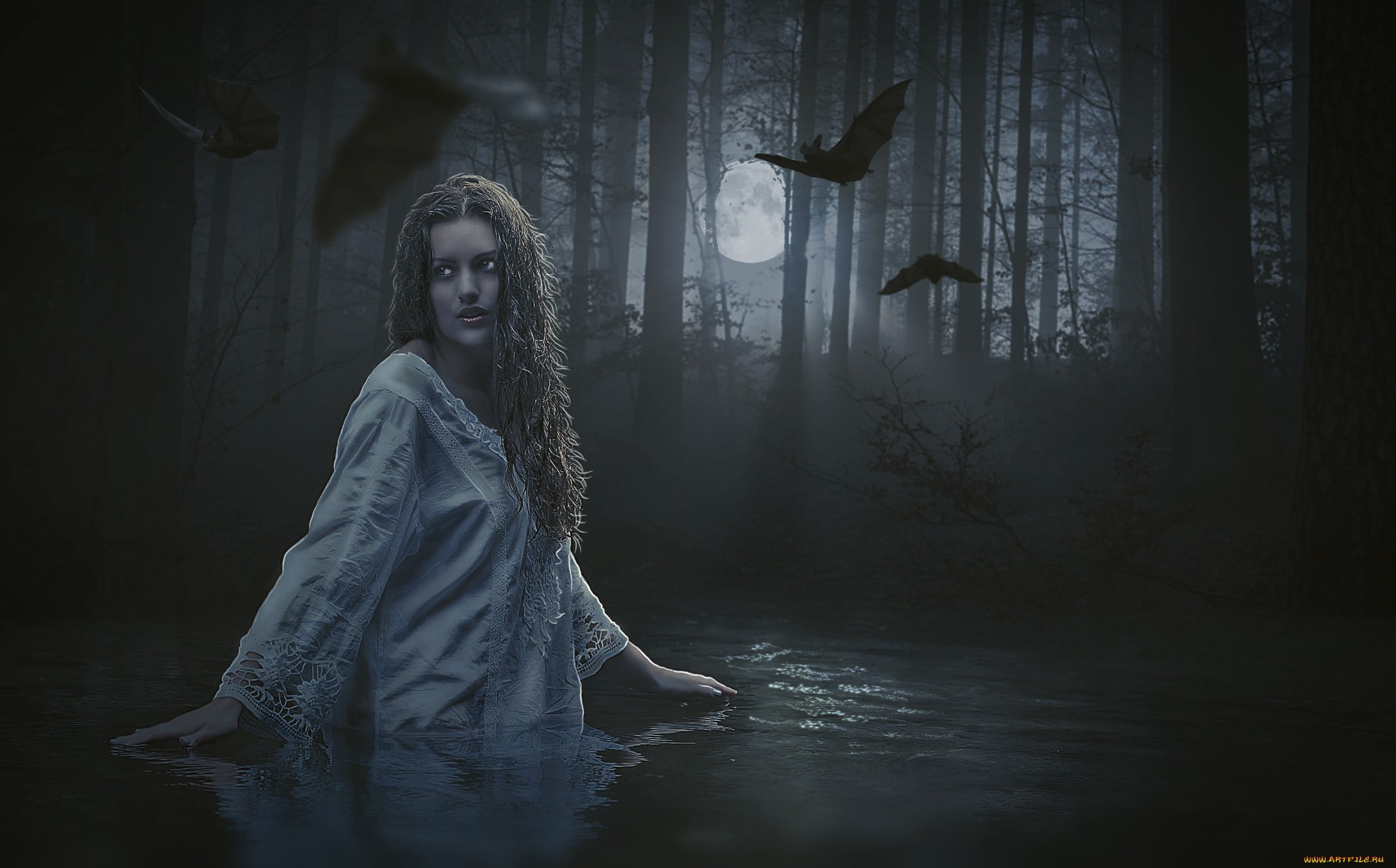 fantasy girl, women, young adult, one person, young women, adult, dark, portrait, leisure activity, 1080P, lifestyles, beautiful woman, land, contemplation, HD Wallpaper