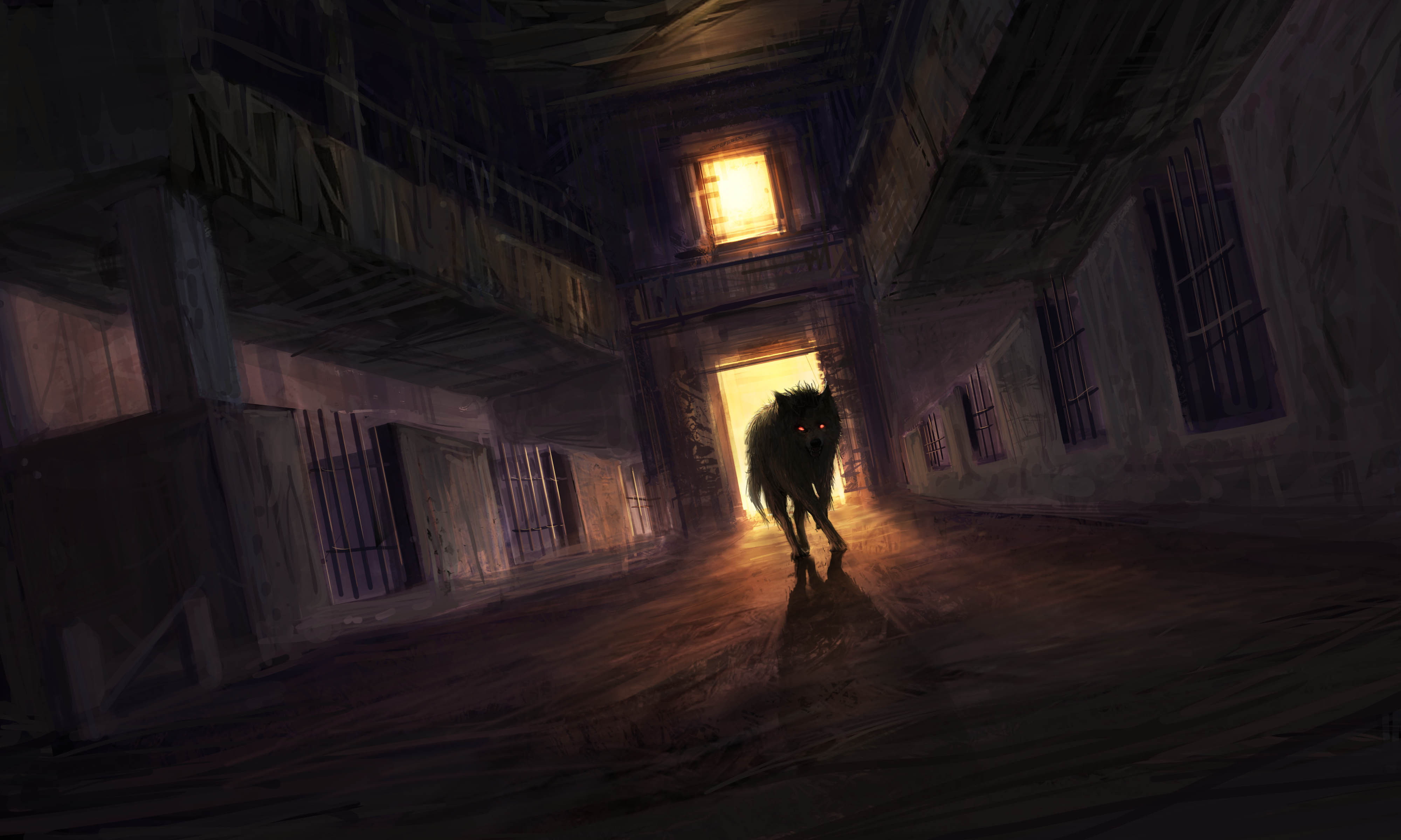 corral, real people, abandoned, grille, building, illuminated, the way forward, dark, illustration, burning eyes, lifestyles, the room, city, indoors, Montr, HD Wallpaper