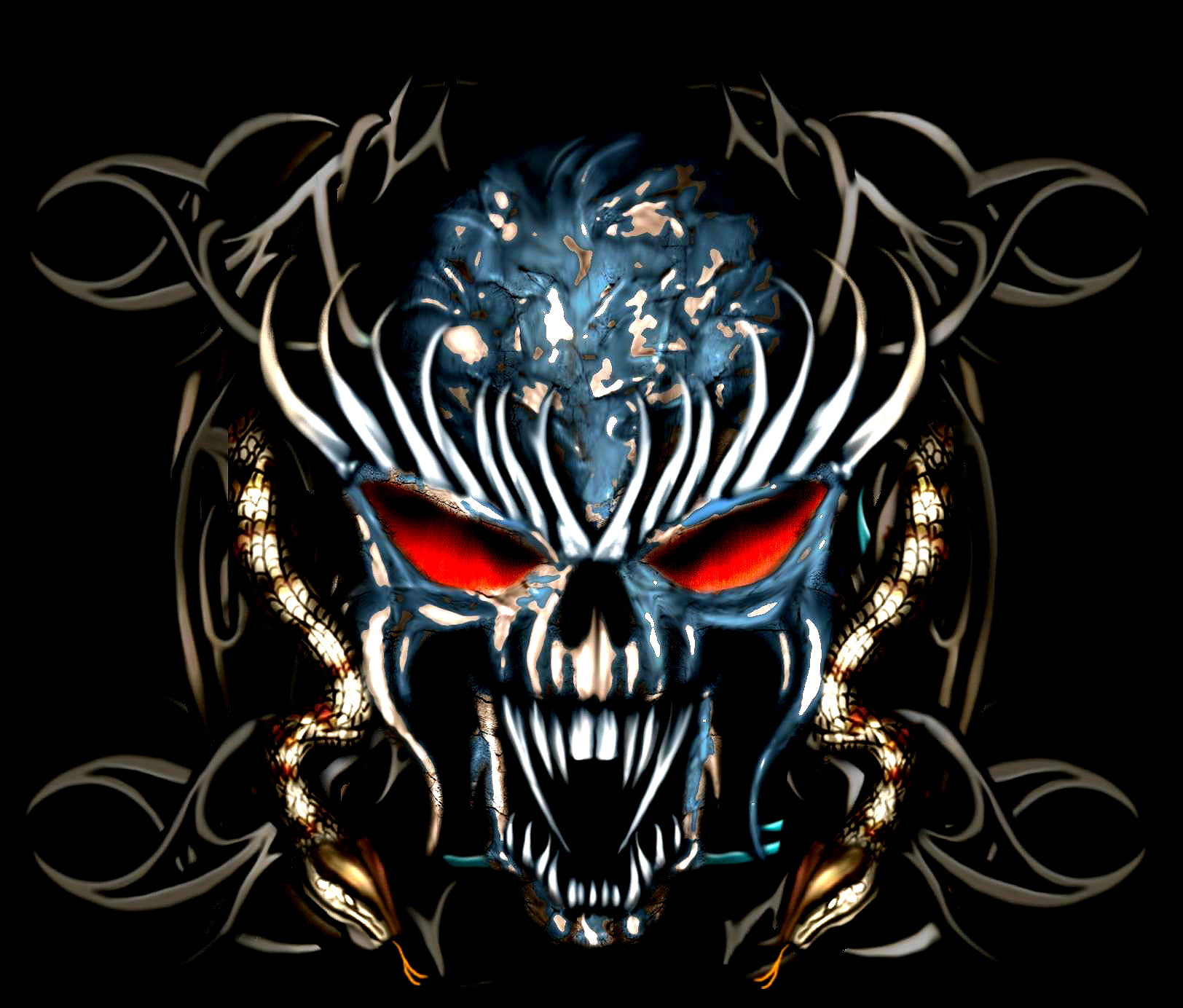 720P, skull, dark, horror, creepshow, HD Wallpaper