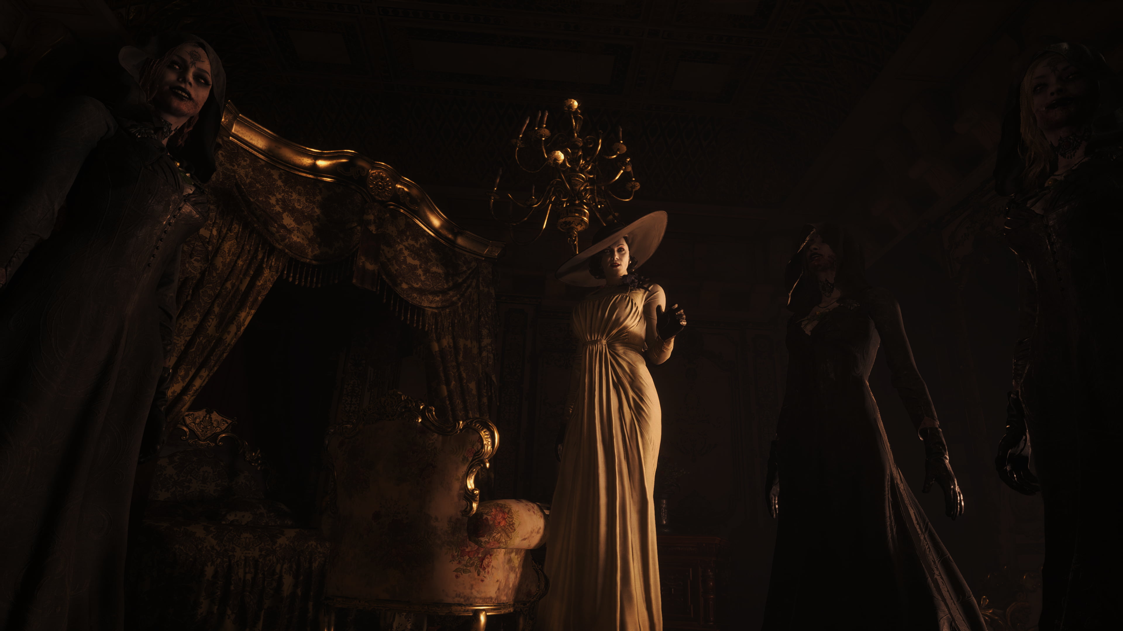 4K, video game art, Lady Demetrius, screen shot, Resident Evil 8: Village, HD Wallpaper