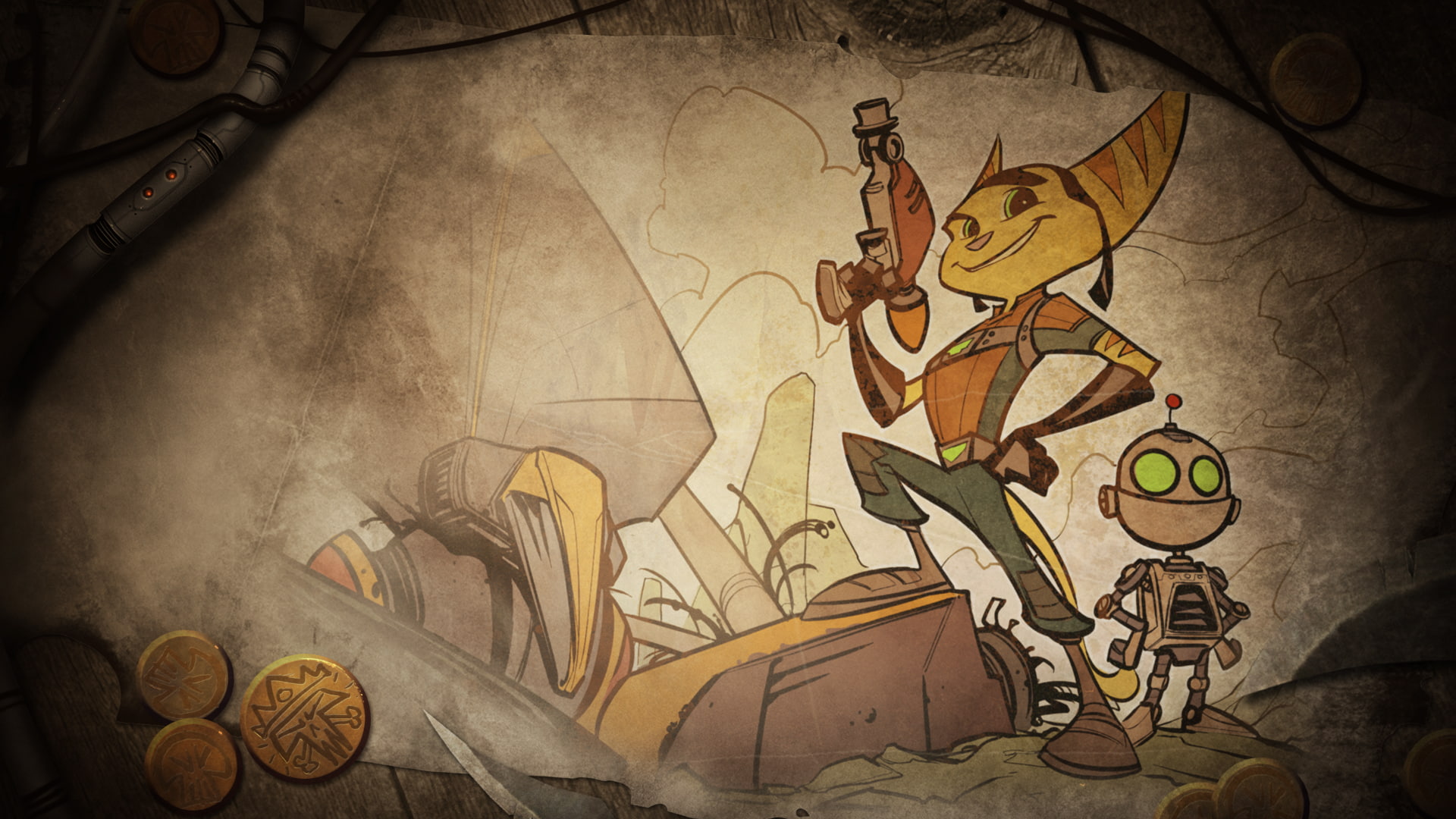 1080P, Ratchet (Ratchet and Clank), Clank (Ratchet and Clank), Ratchet and Clank, Ratchet and Clank Future: Quest For Booty, HD Wallpaper