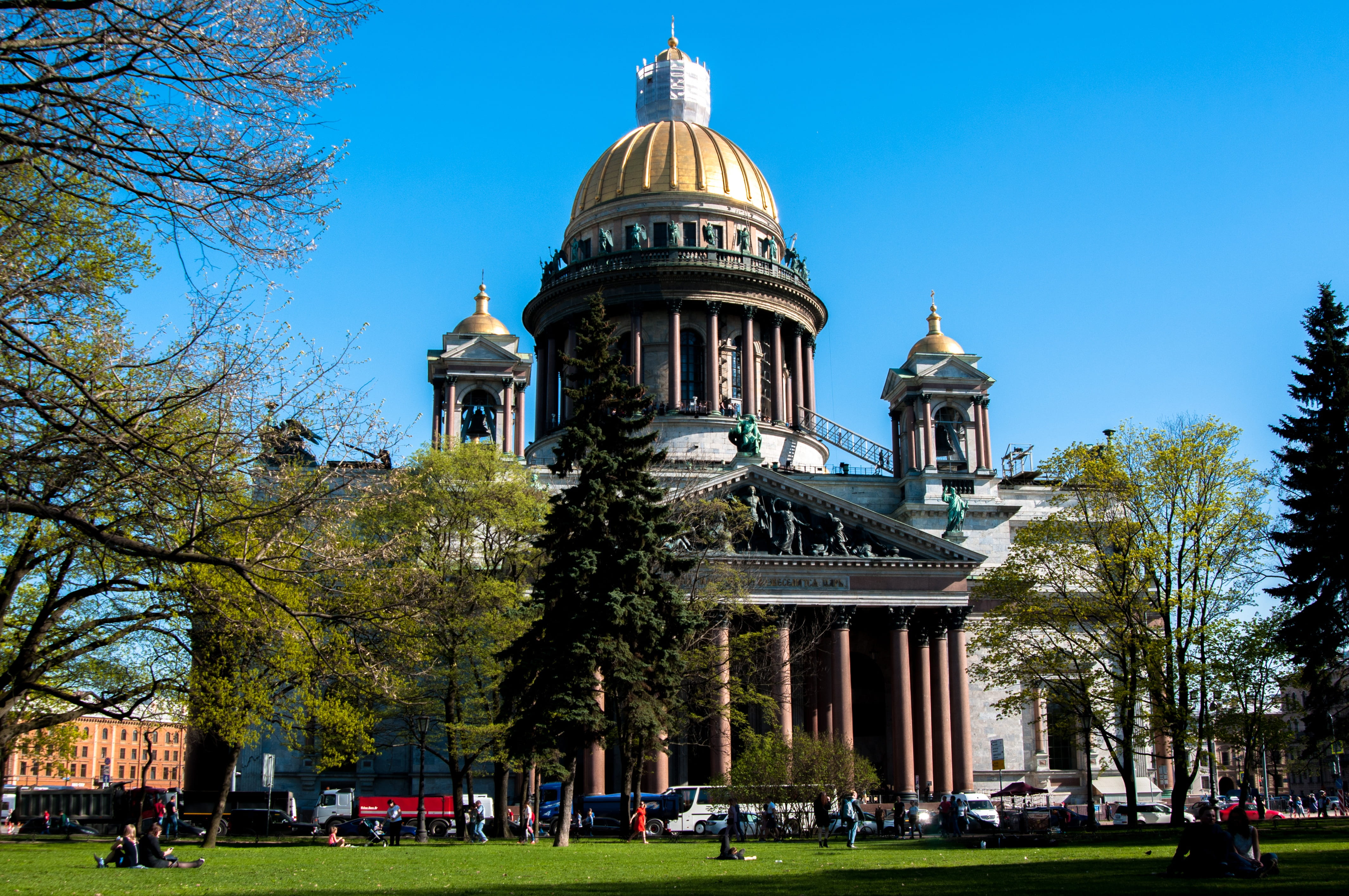 religion, showplace, incidental people, city, the orthodox church, tree, church, spirituality, dome of the cathedral, religious, orthodoxy, 4K, architectural column, HD Wallpaper