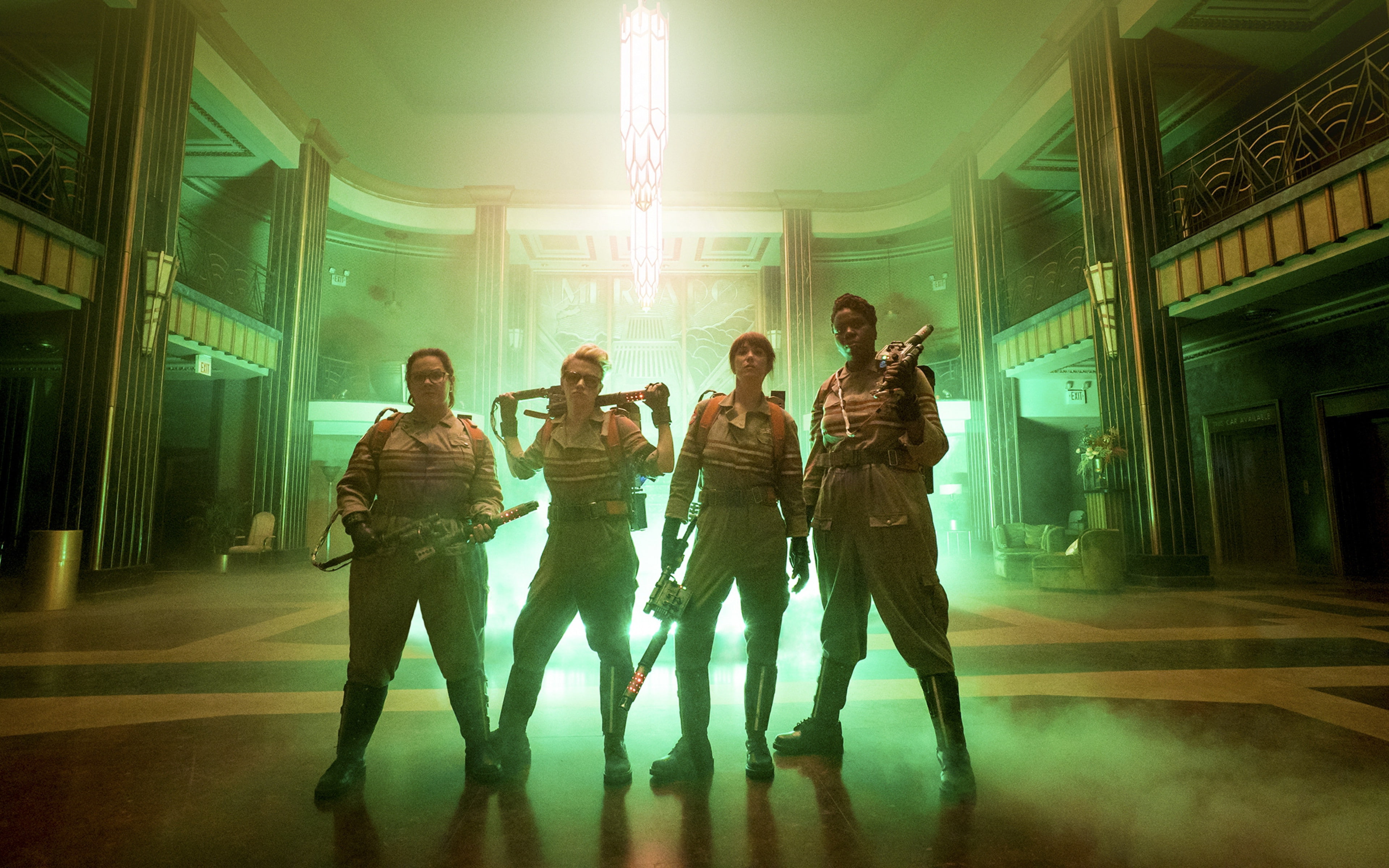 4K, melissa mccarthy, kristen wiig, sigourney weaver, ghostbusters, download 3840x2400 ghostbusters, kate mckinnon backgrounds, HD Wallpaper