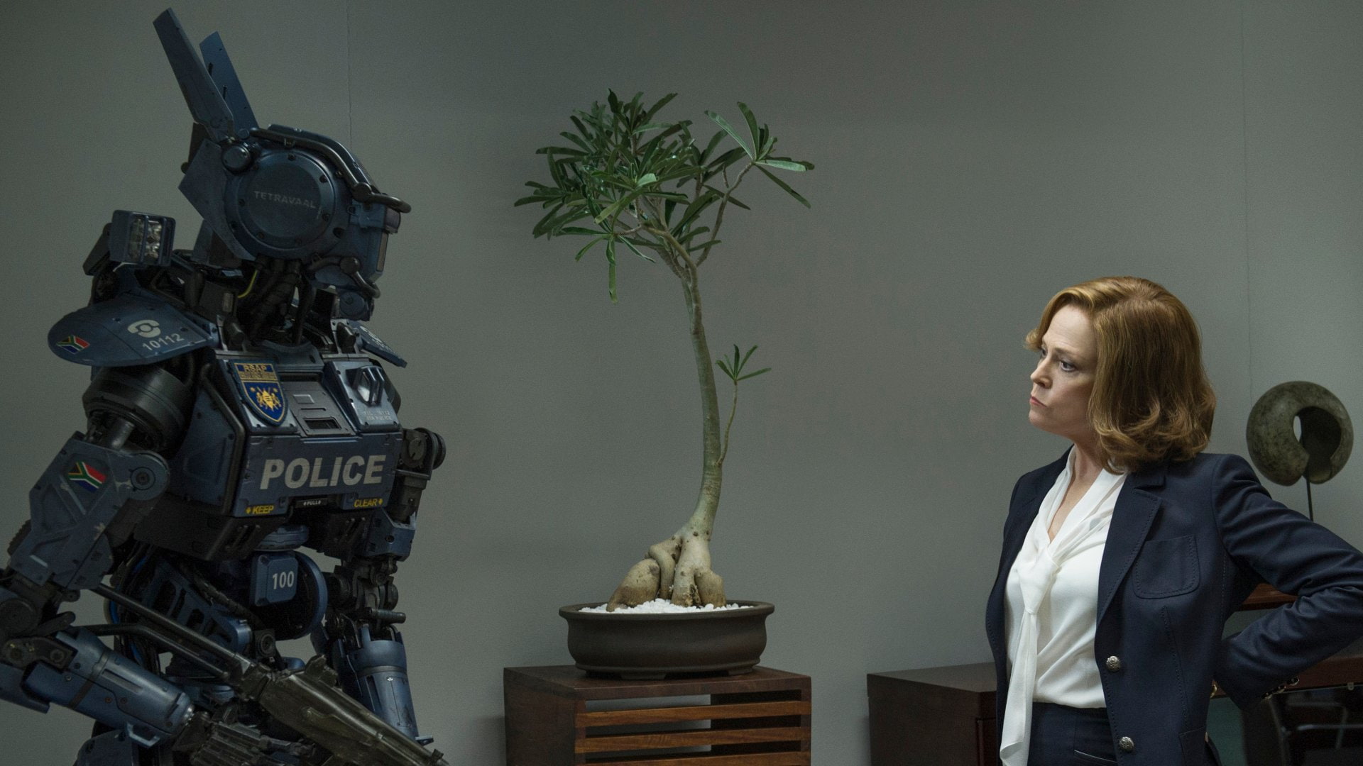 business, nature, indoors, well-dressed, office, Chappie, Michelle Bradley, females, Sigourney Weaver, 1080P, occupation, hair, suit, one person, plant, HD Wallpaper