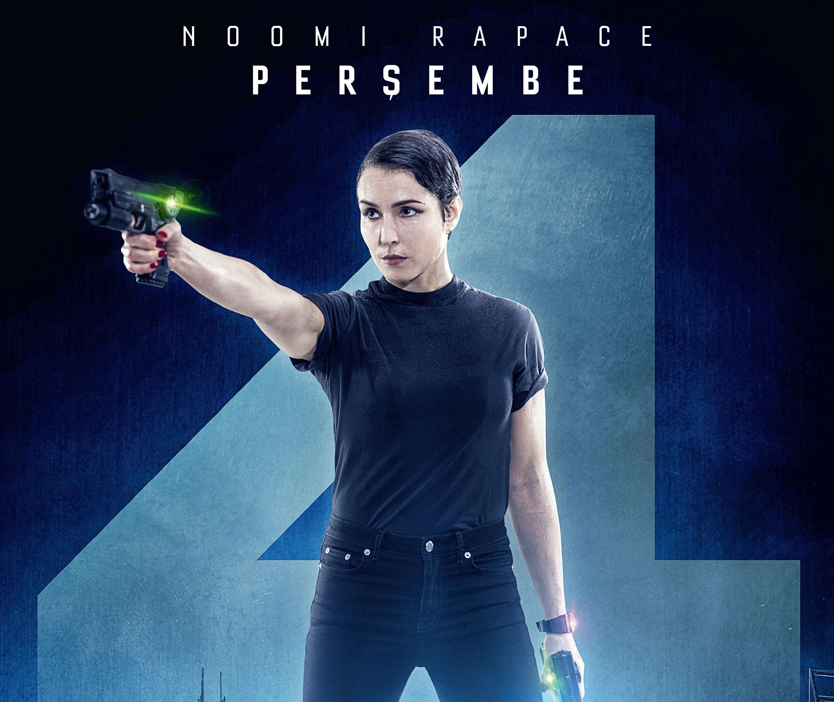 indoors, human body part, body part, women, handgun, What Happened to Monday?, Seven Sisters, shooting a weapon, gun, front view, one person, standing, HD Wallpaper