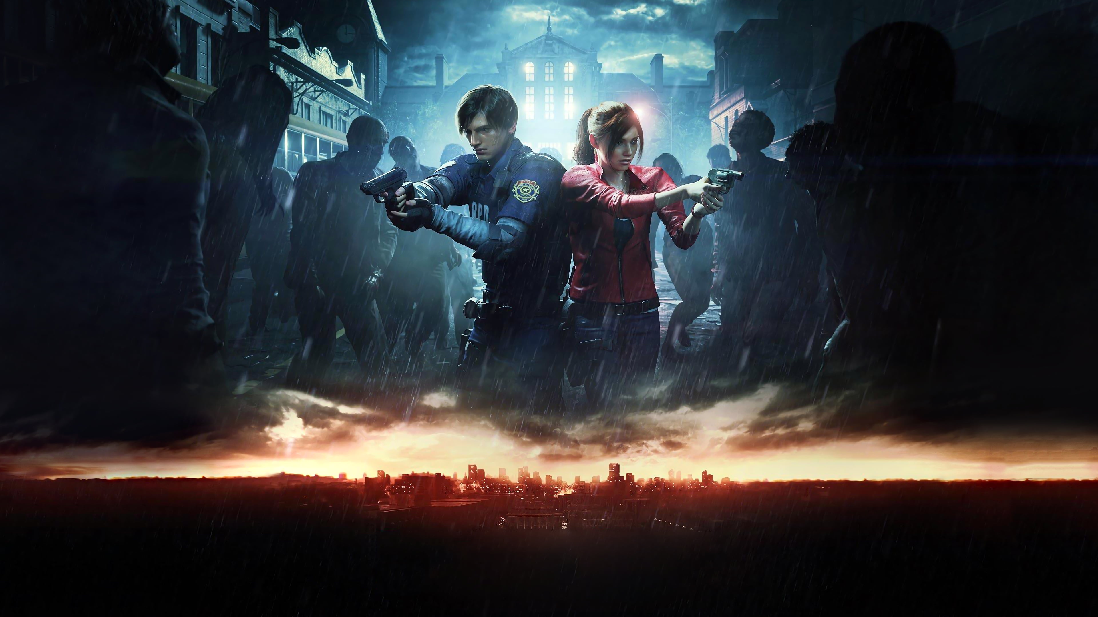 Resident Evil, Claire Redfield, Resident Evil 2 (2019), Leon S. Kennedy, 4K, HD Wallpaper