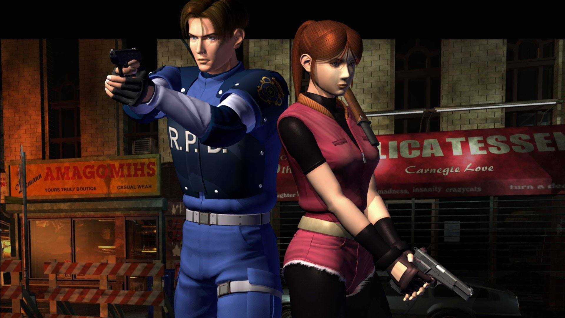 Resident Evil 2, Claire Redfield, video games, Leon S. Kennedy, 1080P, Resident Evil, HD Wallpaper
