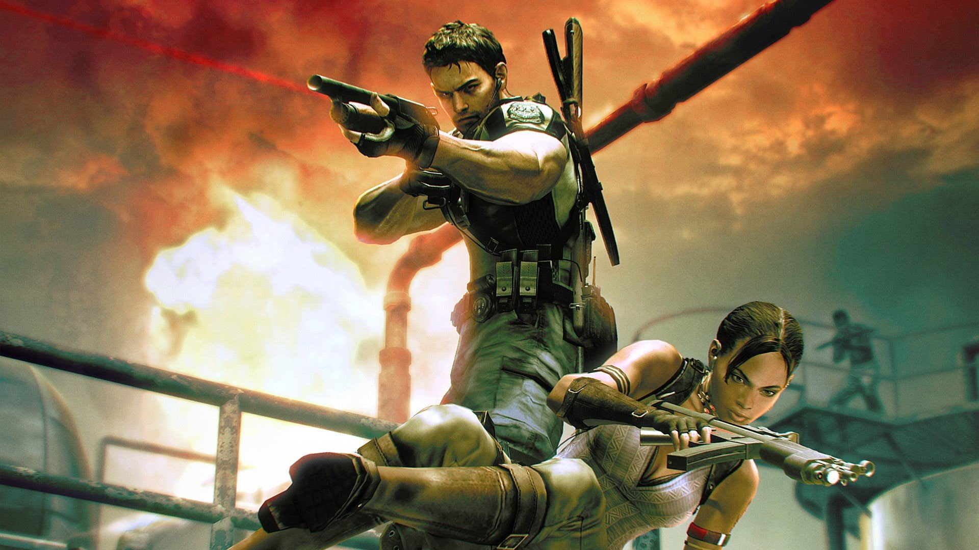 chris, redfield, 1080P, resident, evil, sheva, alomar, HD Wallpaper