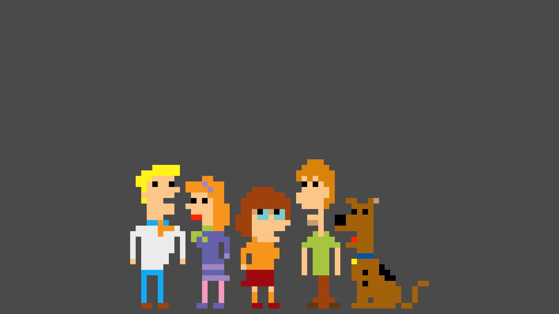 pixels, minimalism, daphne blake, pixel art, 1080P, Scooby-Doo, HD Wallpaper