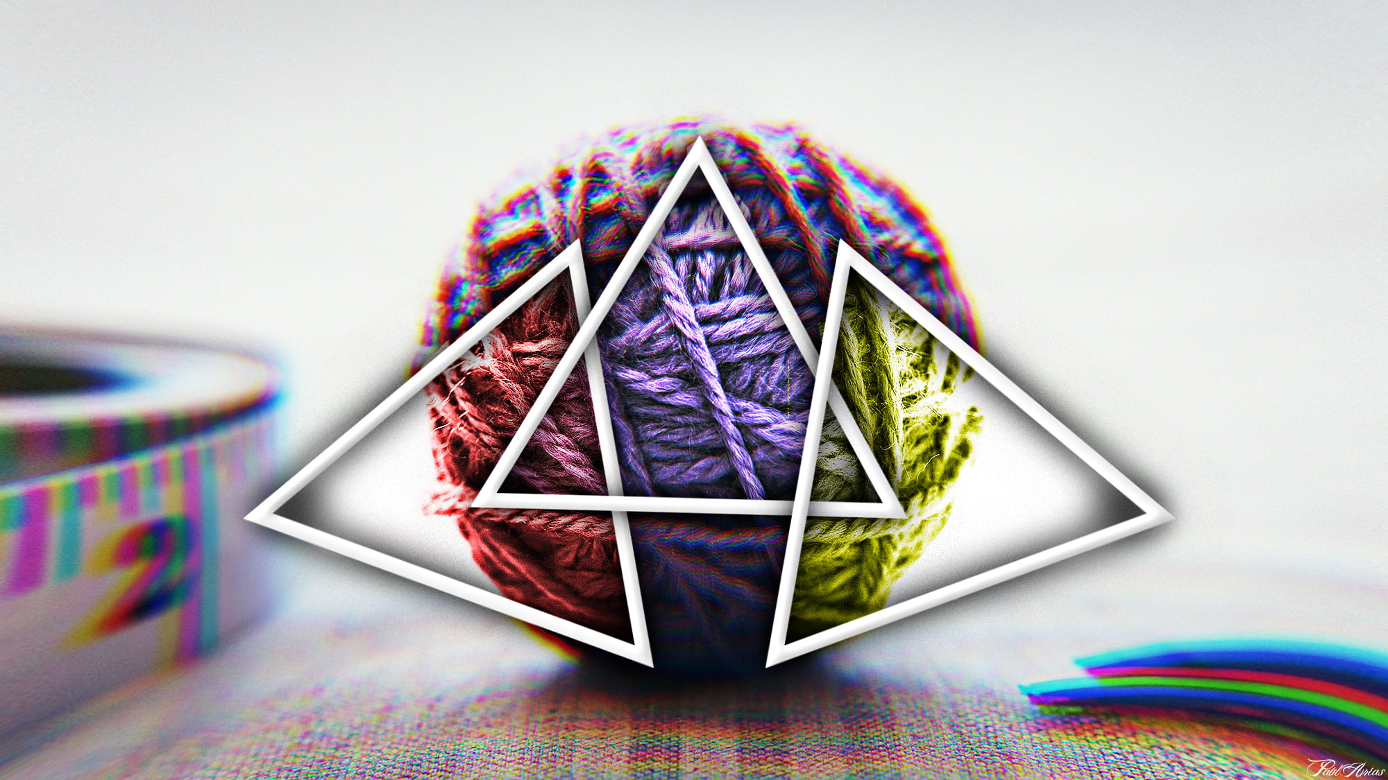 craft, high angle view, arts culture and entertainment, paper, Illuminati, connection, wool, creativity, studio shot, close-up, no people, shape, art and craft, HD Wallpaper