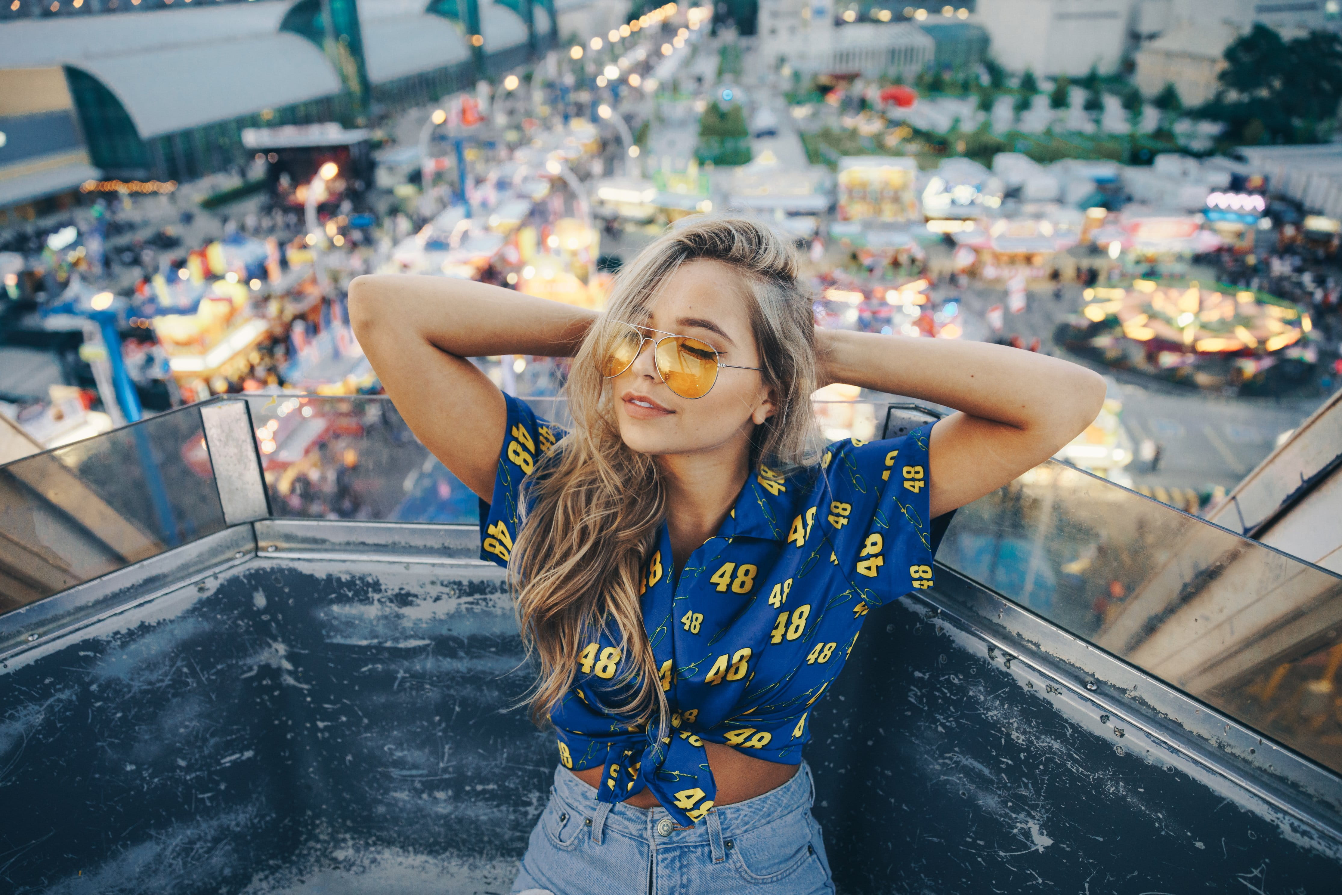 Fun, ride, young women, Shopify, Fashion, hair, 4K, real people, outdoors, incidental people, one person, photo, beautiful woman, architecture, portrait, HD Wallpaper