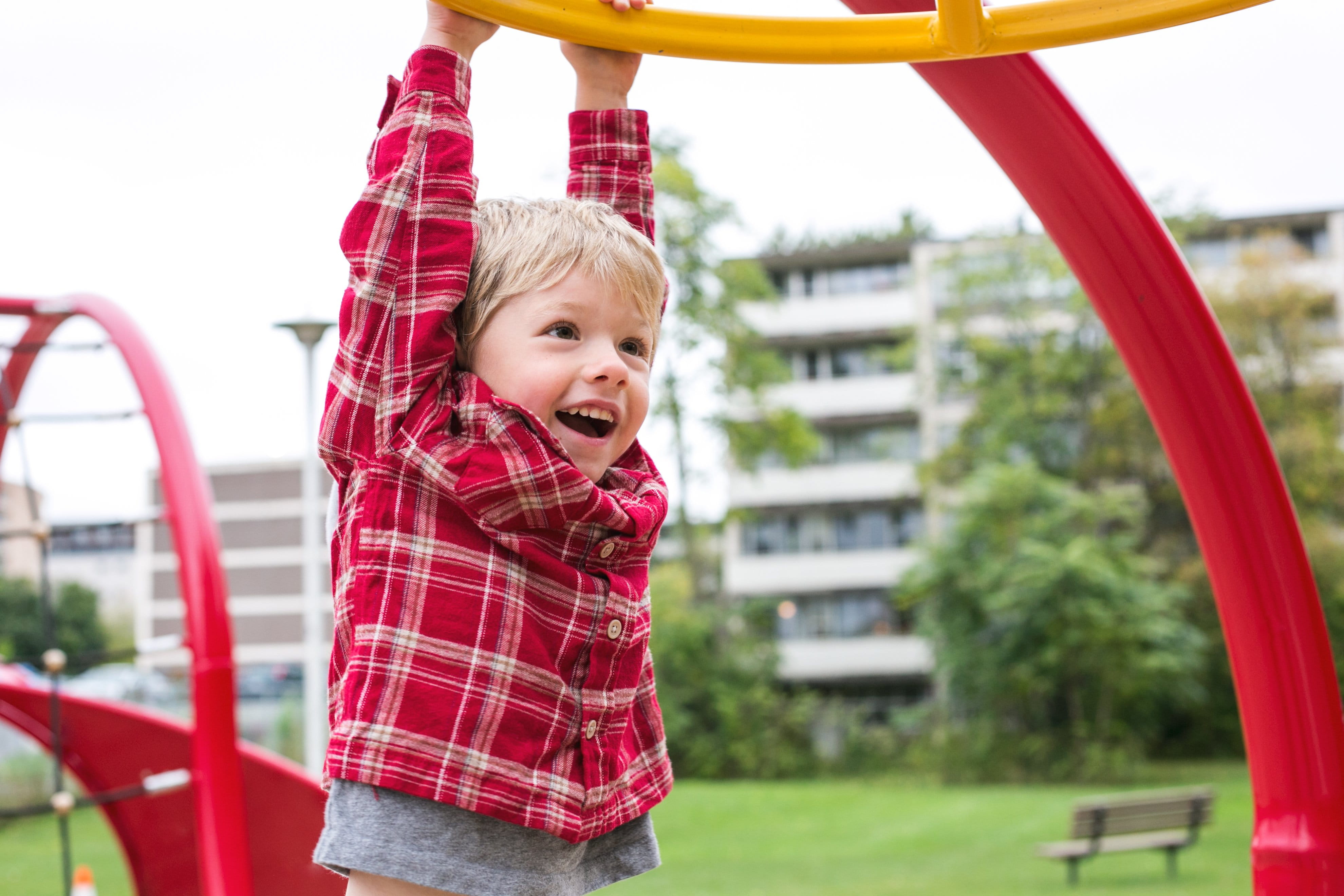 boy, Portraits, smiling, positive emotion, childhood, red, casual clothing, photo, leisure activity, child, day, focus on foreground, Children, innocence, HD Wallpaper