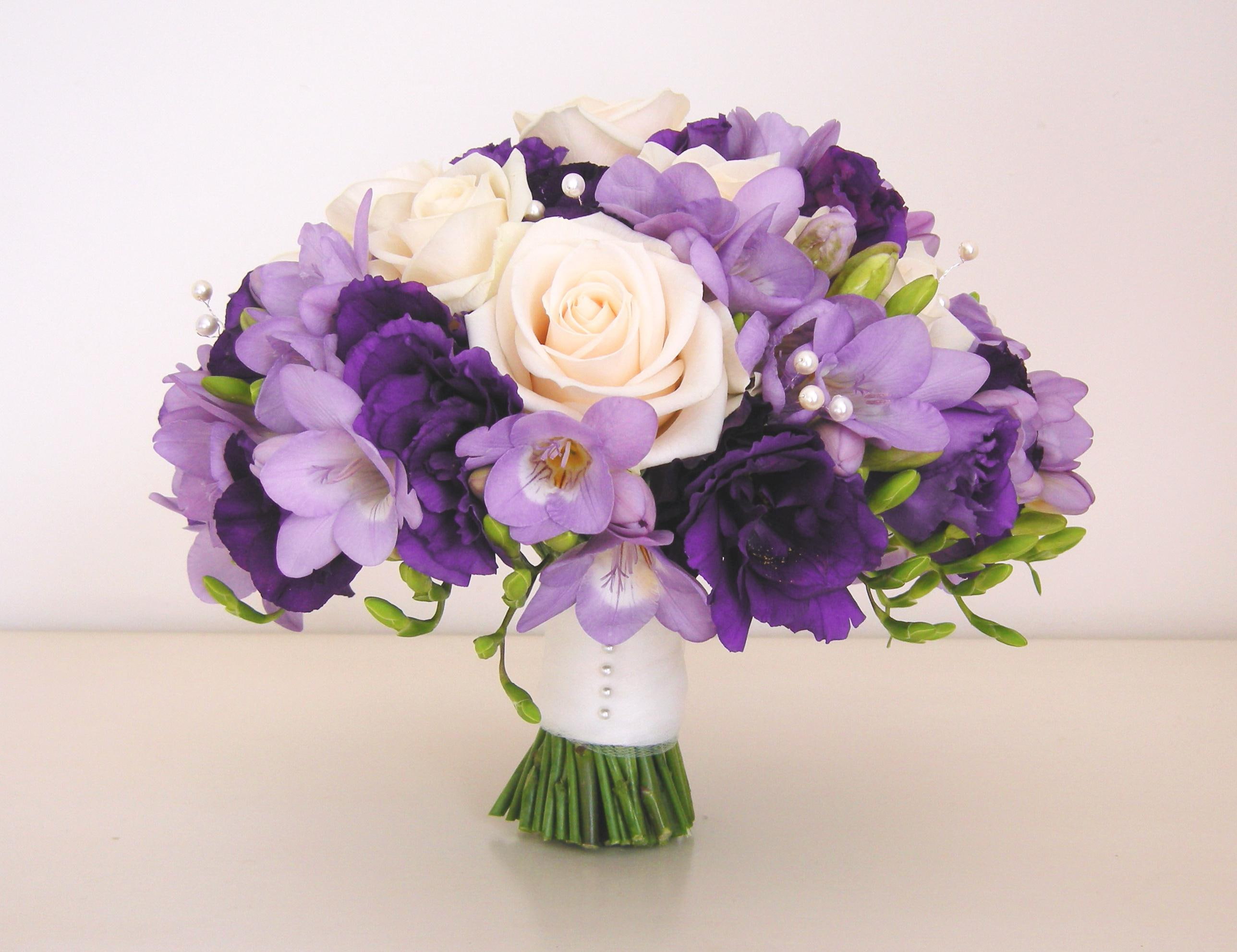 lisianthus, 2K, sia, bouquets, flowers, roses, HD Wallpaper