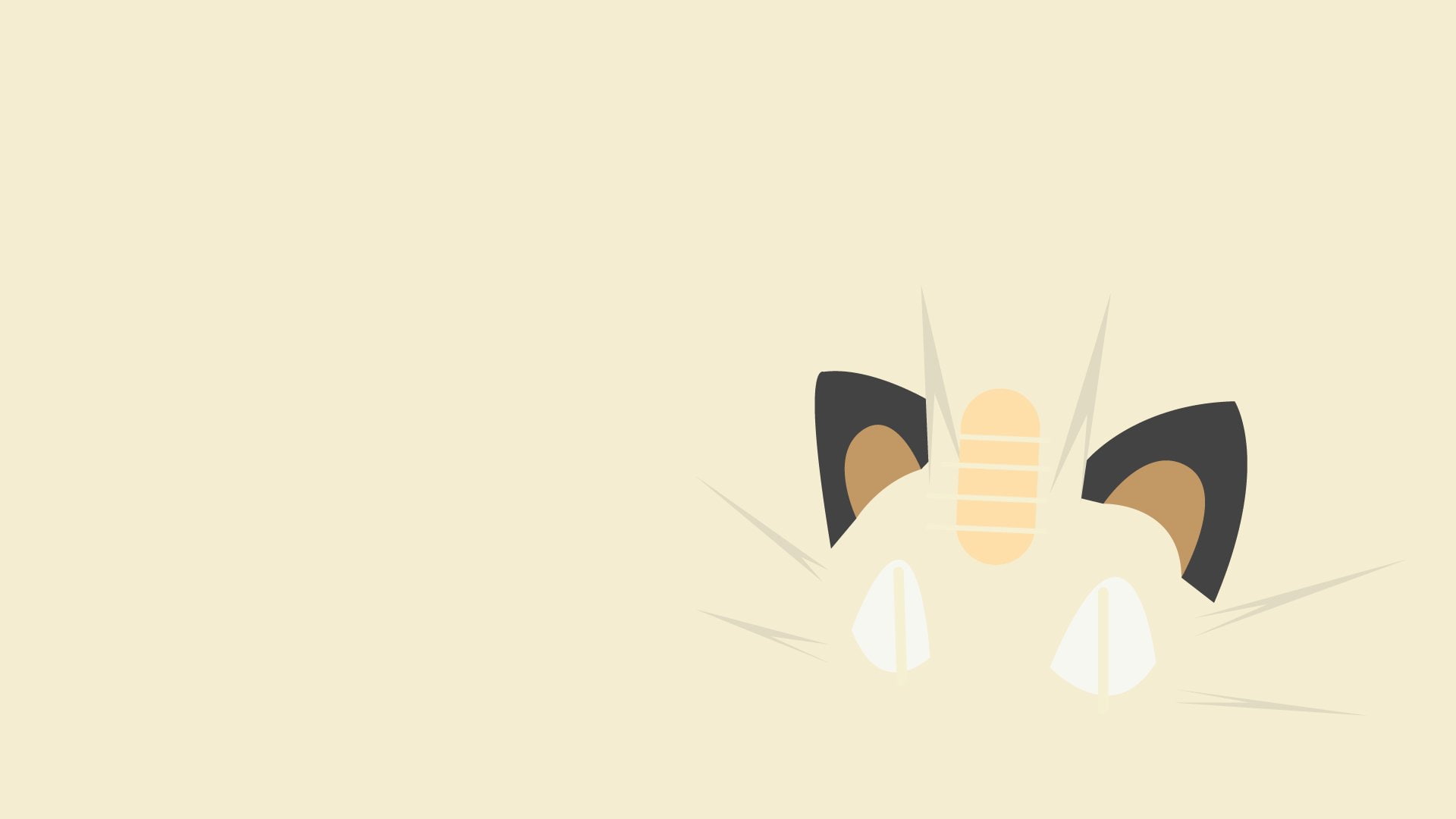 Minimalist, Pokémon, 1080P, Meowth (Pokémon), HD Wallpaper