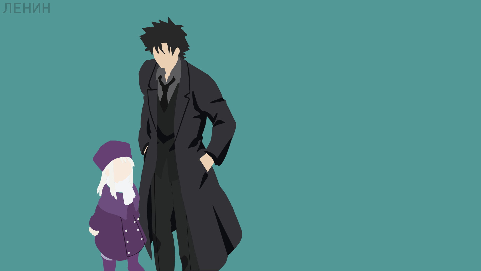 Hat, 1080P, Black Hair, Fate (Series), Fate Series, Illyasviel Von Einzbern, Boy, White Hair, Fate/Zero, Kiritsugu Emiya, Minimalist, Coat, Anime, Girl, HD Wallpaper