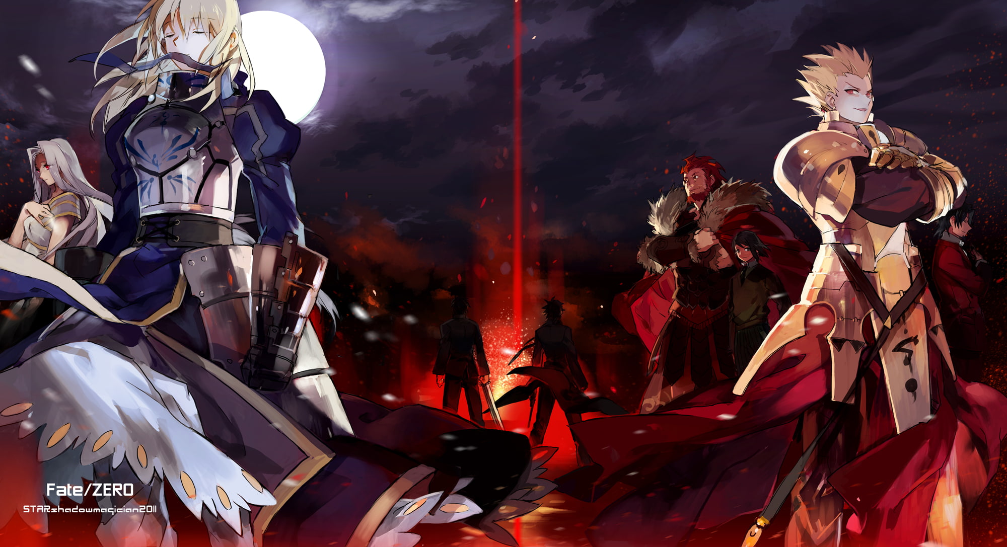 gilgamesh, kotomine, 1080P, sword, weapon, saber, kirei, fate, waver, kiritsugu, tokiomi, rider, moon, stay, velvet, night, emiya, armor, tohsaka, HD Wallpaper