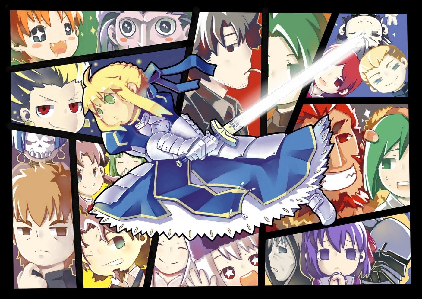 720P, Saber, Irisviel Von Einzbern, Gilgamesh, Fate, Rider (Fate, Fate Series, Zero, Kiritsugu Emiya, HD Wallpaper