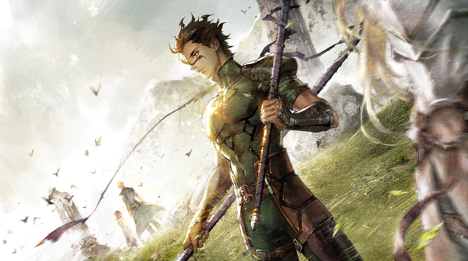 outdoors, mid adult, government, adult, lifestyles, day, tree, Lancer (Fate/Zero), full length, standing, leaf, branch, growth, 1080P, plant, nature, Fate/Zero, HD Wallpaper
