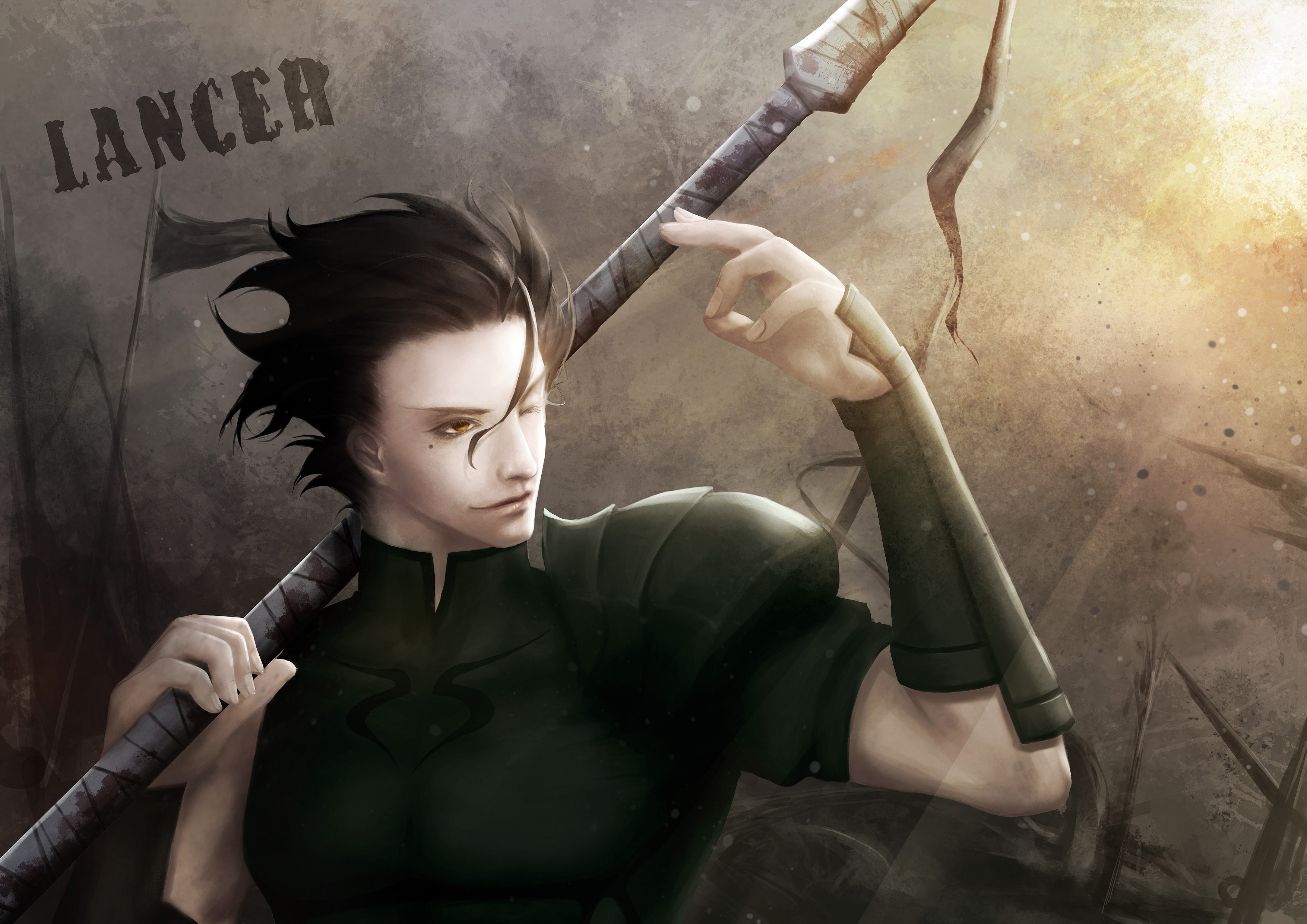 stay, lancer, Fate/zero, fate, hd, art, fatestay, x, night, 2K, series, anime, fatezero, Lancer (Fate/stay night), HD Wallpaper