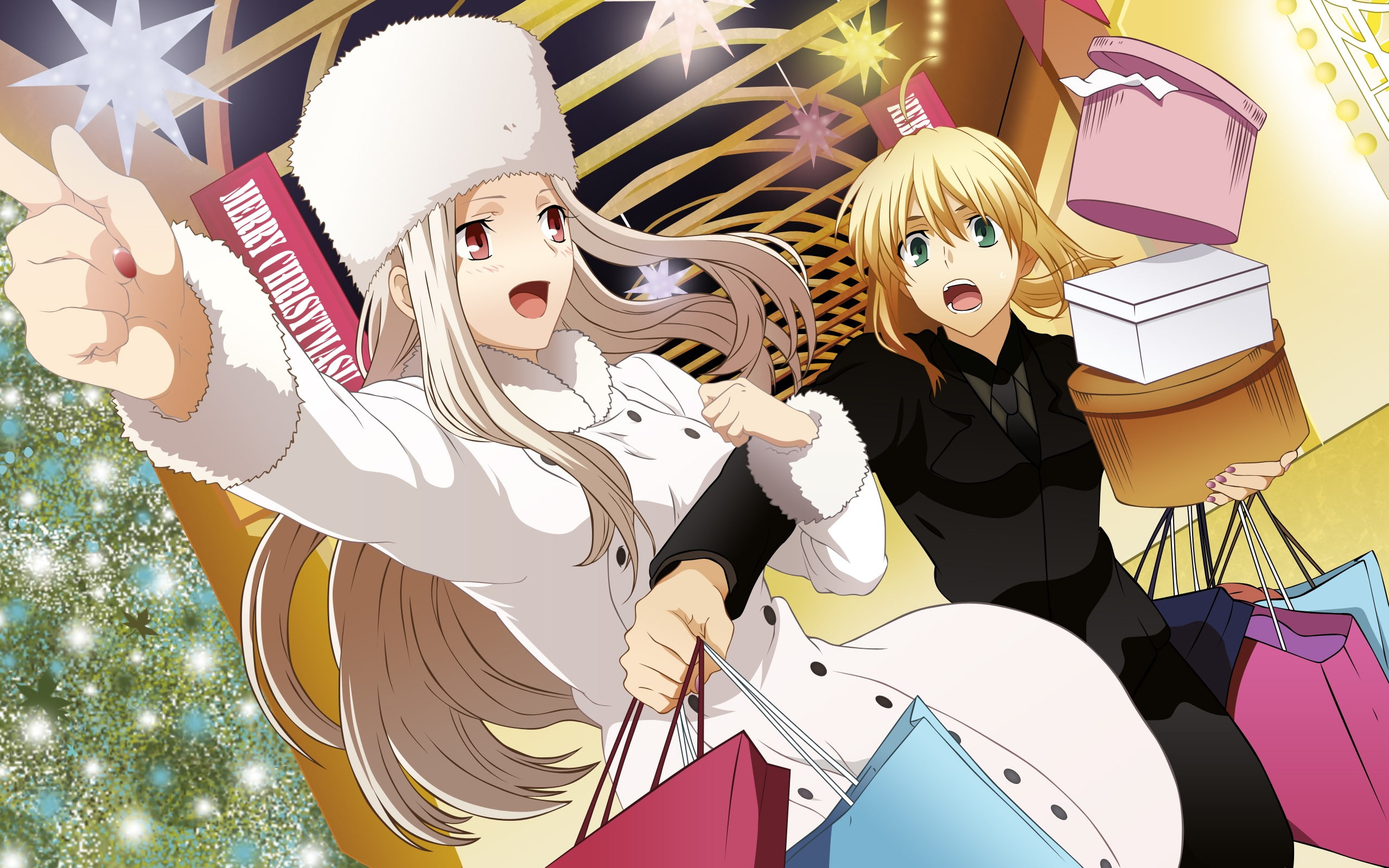 Fate Series, Saber, Irisviel von Einzbern, Fate/Zero, anime, 2K, HD Wallpaper