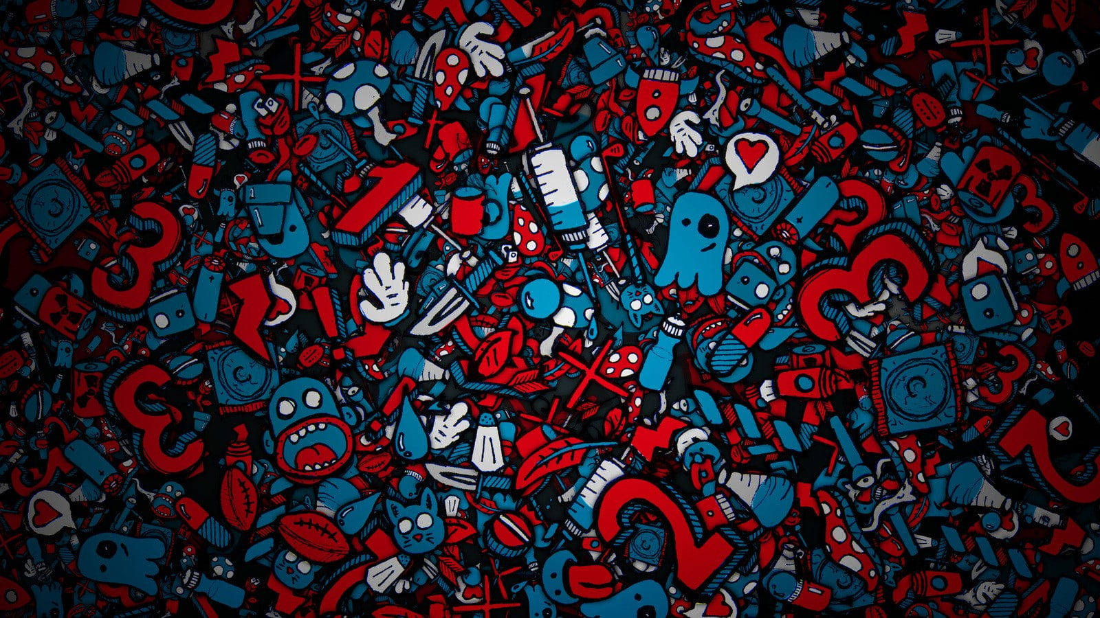 full frame, architecture, day, abundance, close-up, design, red, graffiti, no people, Jared Nickerson, multi colored, vibrant color, pattern, 720P, heart shape, HD Wallpaper