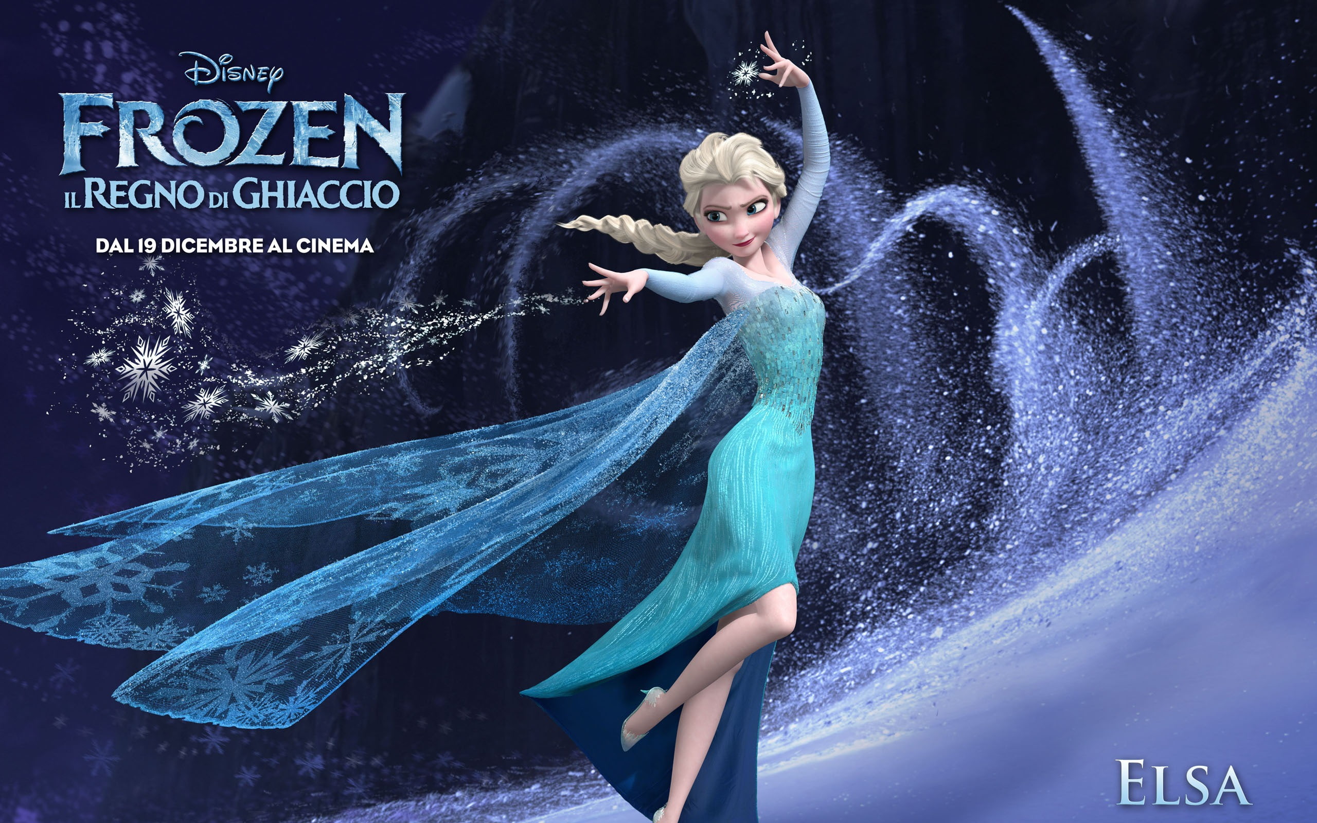 2K, frozen, dancing, beautiful woman, hd, looking at camera, digital, hairstyle, hair, beauty, dress, females, disney, elegance, full length, adult, HD Wallpaper