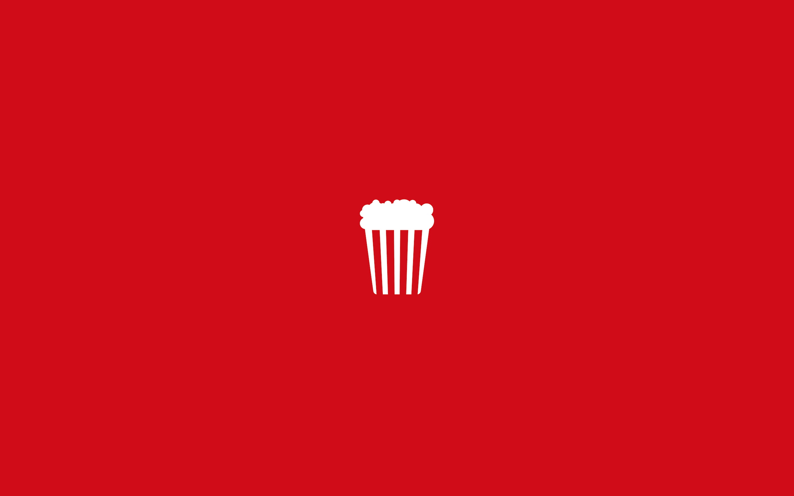 2K, popcorn, red background, minimalism, HD Wallpaper