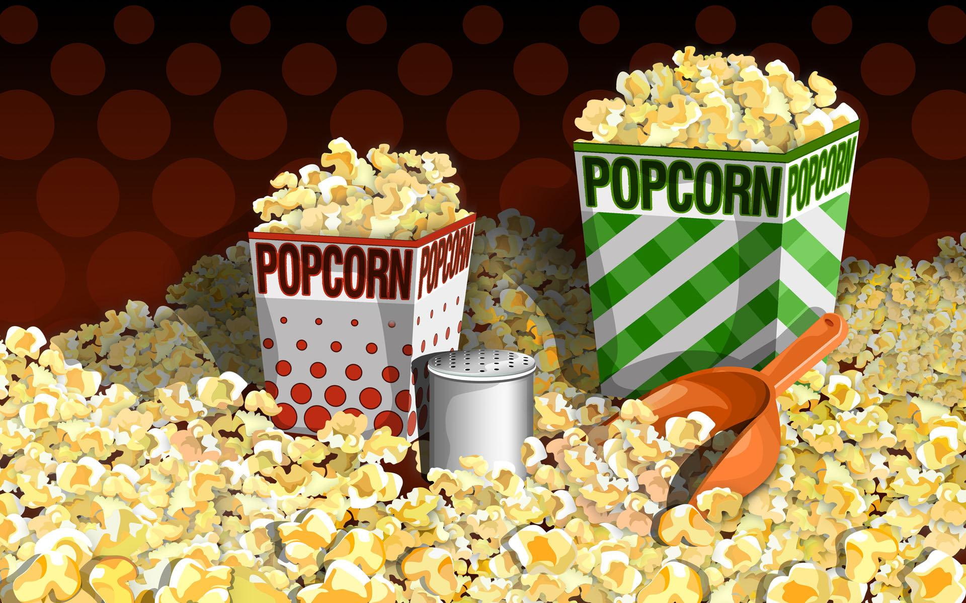 popcorn, 3d, food, 3d and abstract, 1080P, HD Wallpaper