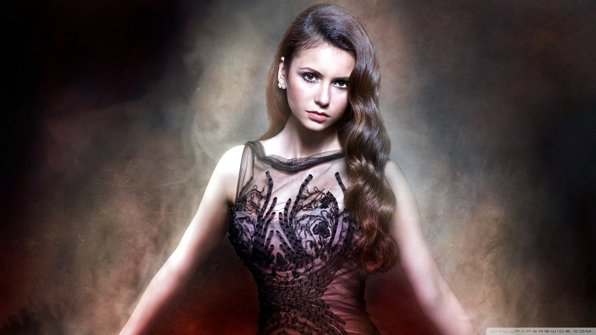The Vampire Diaries, hair, dark, one person, brunette, brown hair, beauty, portrait, contemplation, beautiful people, actress, demon - fictional character, HD Wallpaper