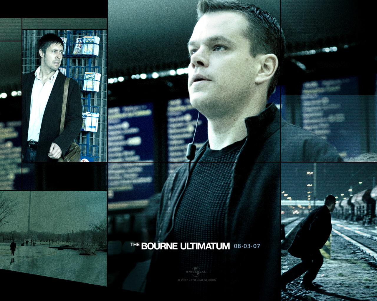 The Bourne Ultimatum, collage, Matt Damon, 720P, movies, HD Wallpaper