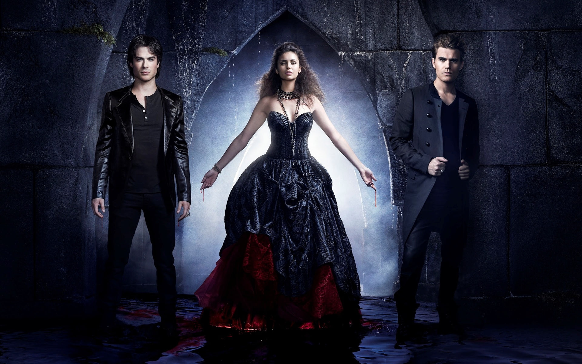 Vampire, women, s, Season, dress, sweetheart, 1080P, neckline, Diaries, black, HD Wallpaper