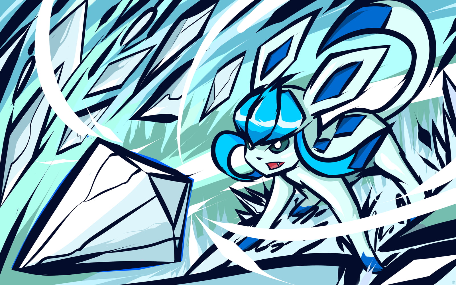 720P, Glaceon, Pokémon, ishmam, HD Wallpaper