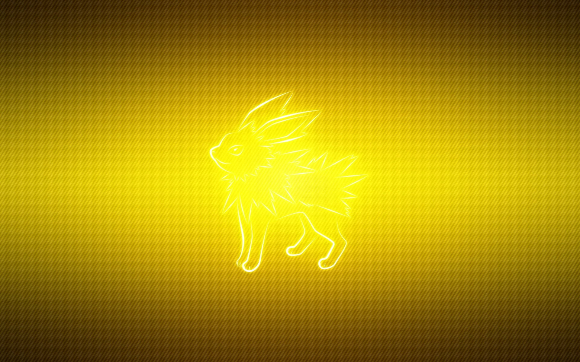 Jolteon (Pokémon), illuminated, 1080P, one animal, creativity, backgrounds, Eeveelutions, no people, technology, Pokémon, representation, animal themes, HD Wallpaper
