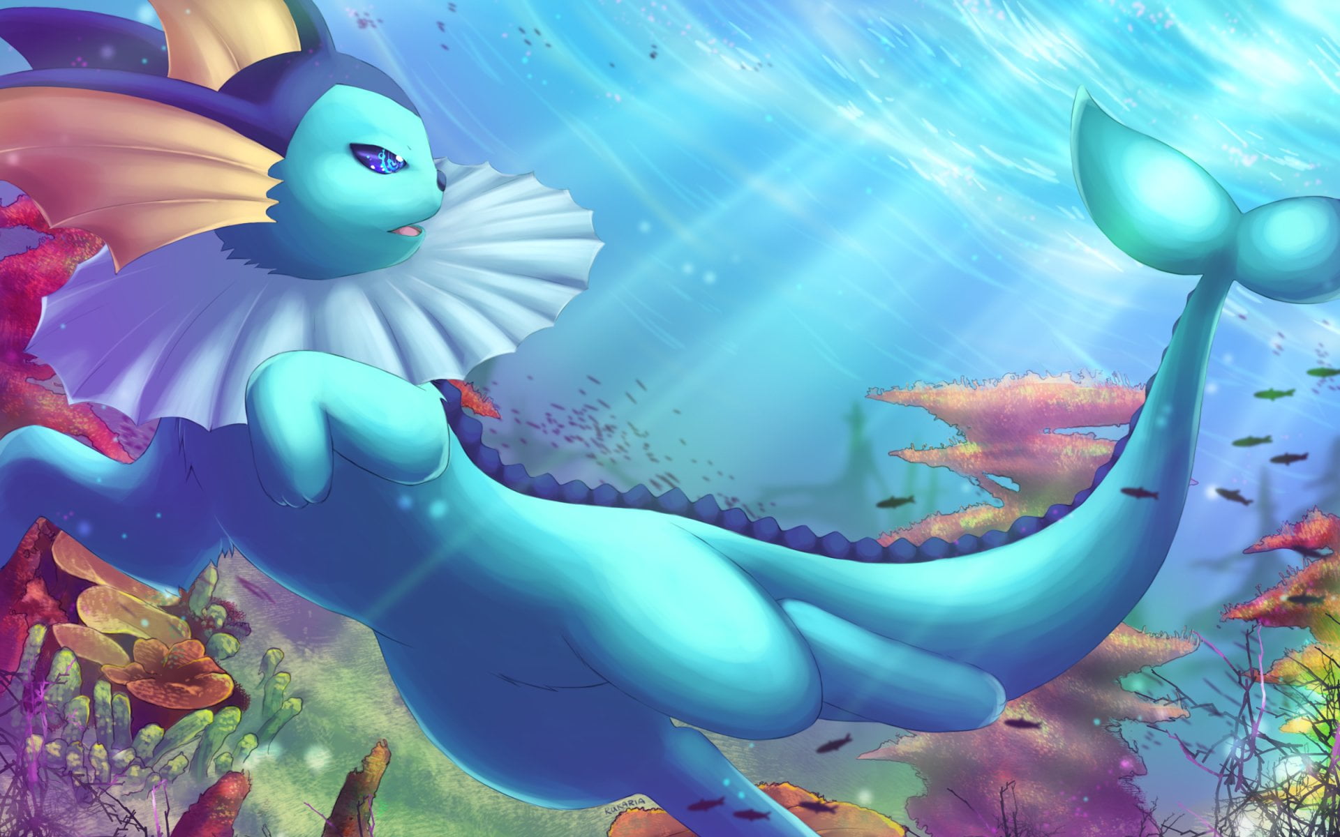 nature, vertebrate, digital composite, no people, underwater, day, marine, swimming, representation, Water Pokémon, animal wildlife, close-up, undersea, HD Wallpaper