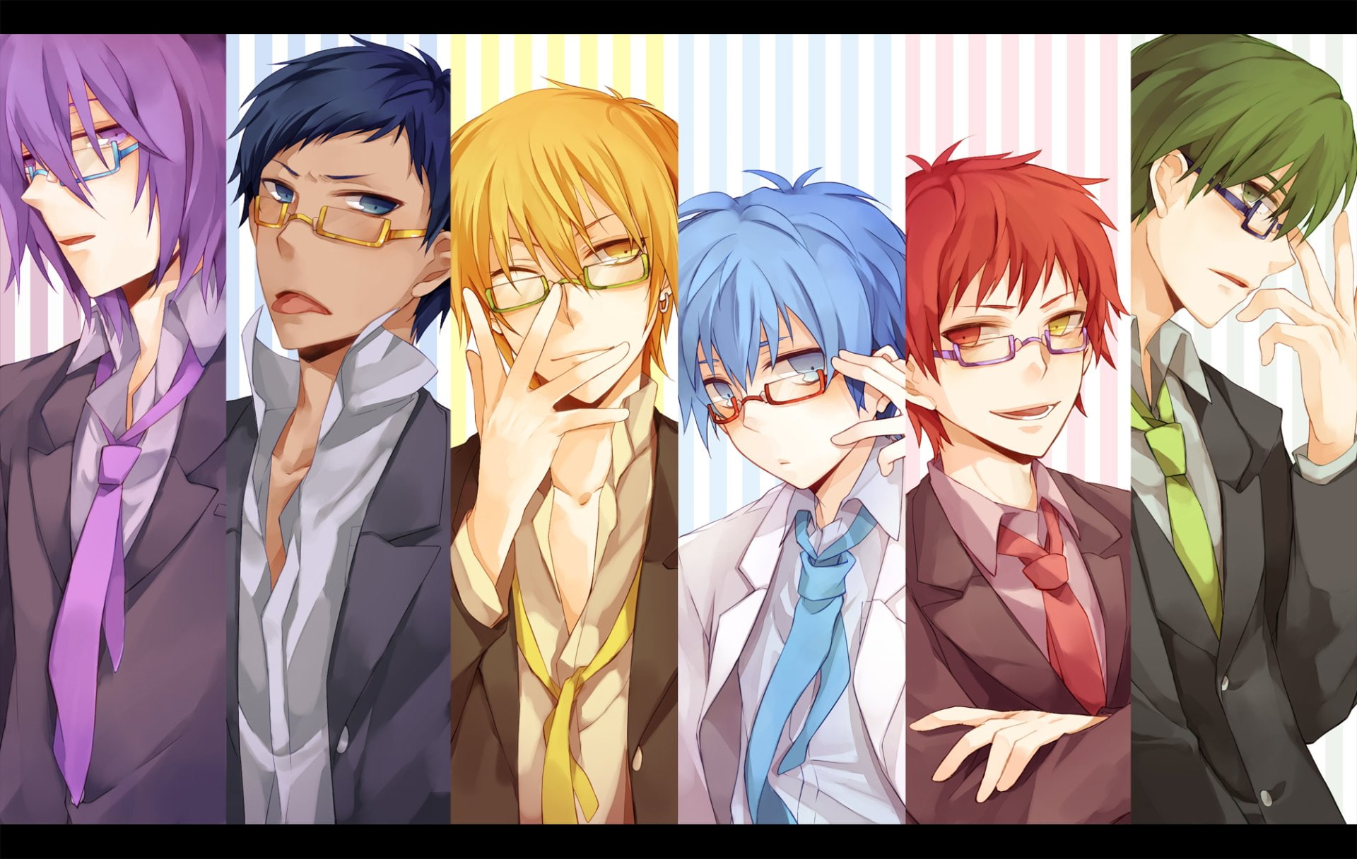 Tetsuya Kuroko, Seijūrō Akashi, Kurokos Basketball, Shintarō Midorima, Atsushi Murasakibara, 1080P, Daiki Aomine, Ryōta Kise, Anime, HD Wallpaper
