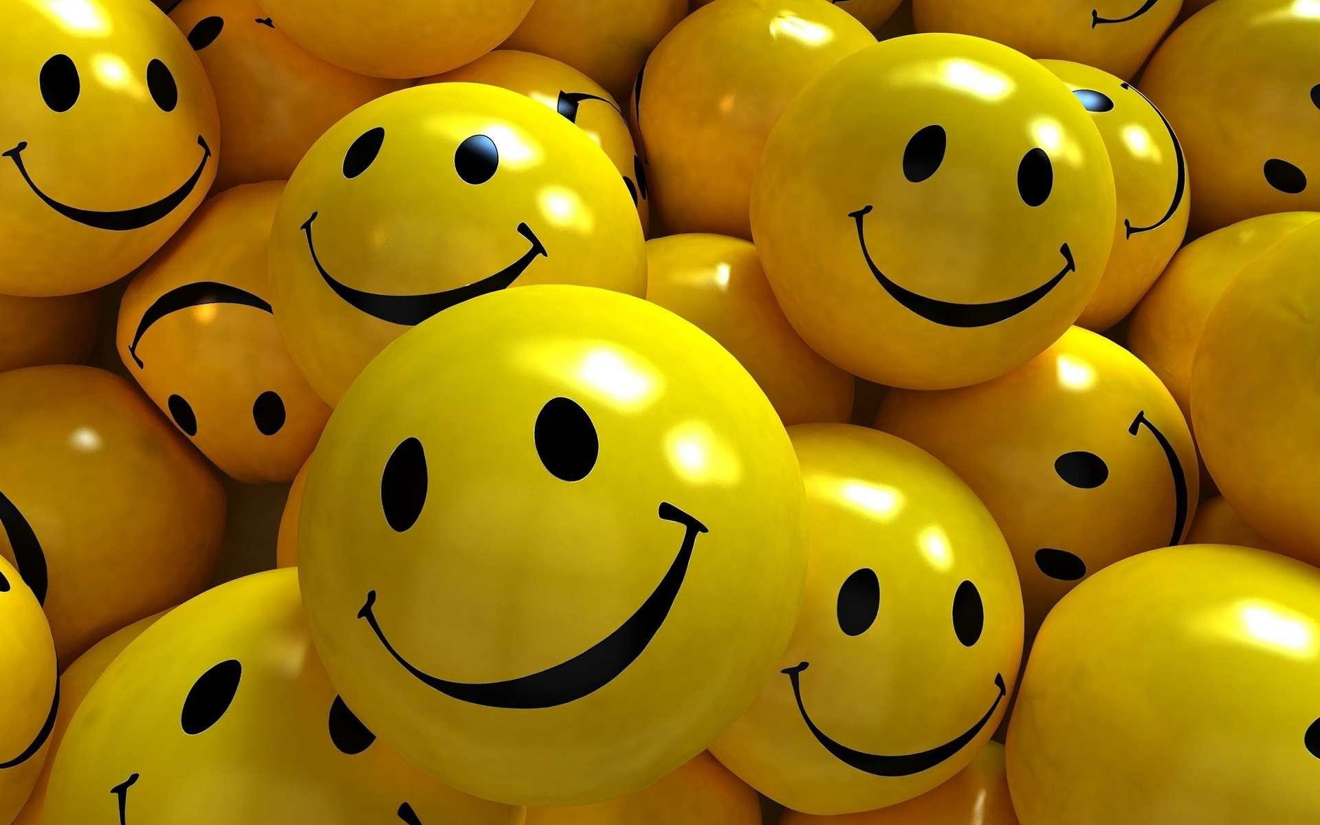 smiley, 1080P, smile, decors, smiles, black, emoticon, yellow, HD Wallpaper