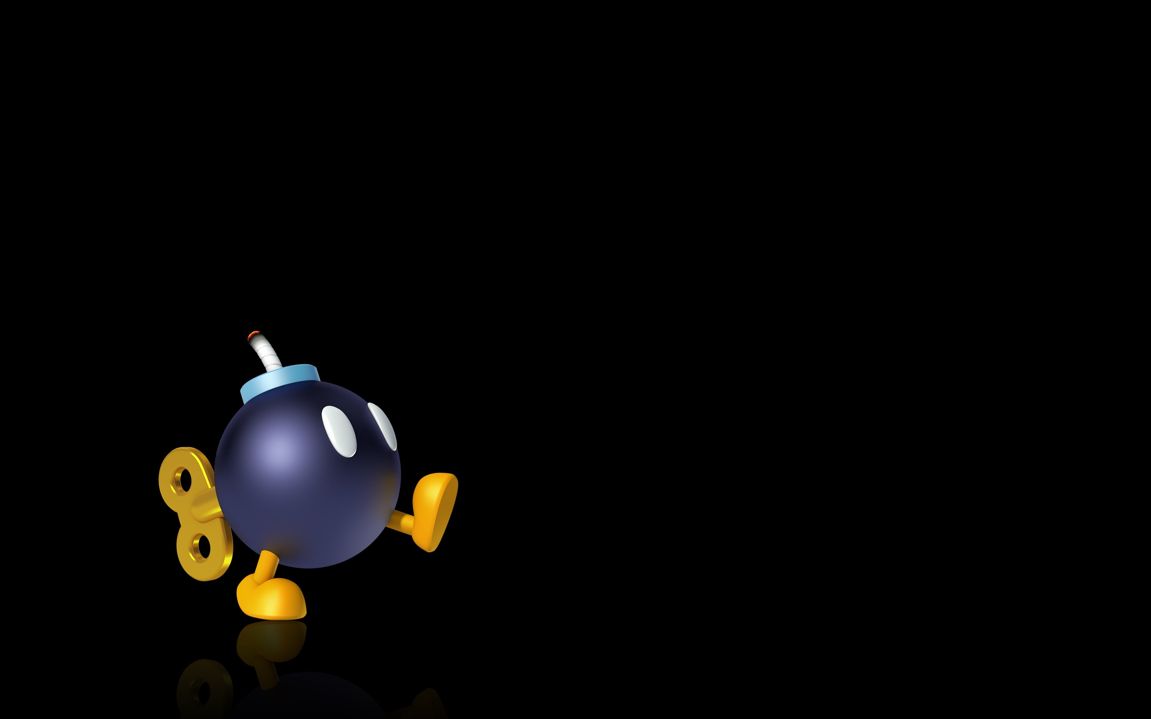 4K, video games, night, glowing, Bob-omb, lighting equipment, representation, no people, multi colored, Mario Bros., copy space, close-up, electricity, HD Wallpaper