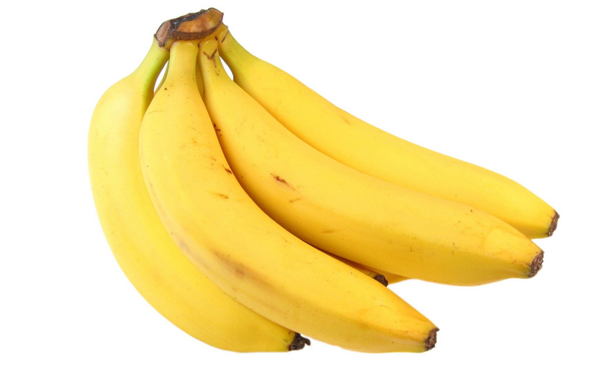 healthy Eating, single Object, 1080P, backgrounds, snack, raw food, bunch, bananas, banana, food, indoors, fruit, close-up, still life, no People, white Background, HD Wallpaper