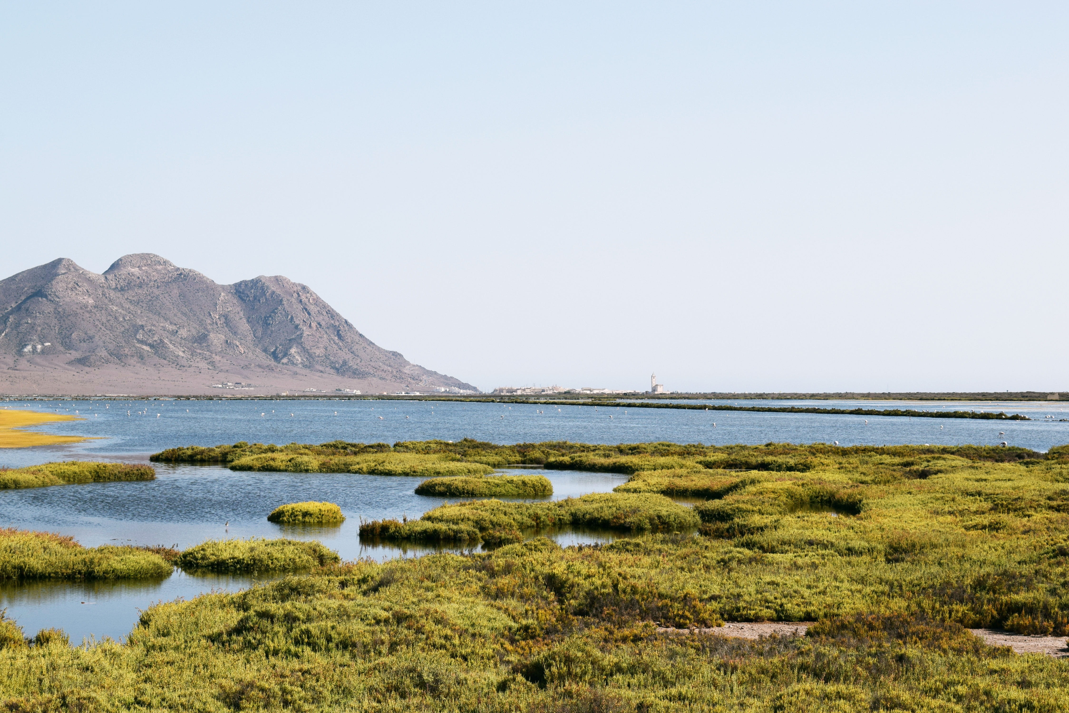 sky, spain, mediterranean sea, pact, rides, beauty in nature, environment, almeria, 4K, mediterranean countryside, Cabo De Gata, lagoon, mountain, nature, HD Wallpaper