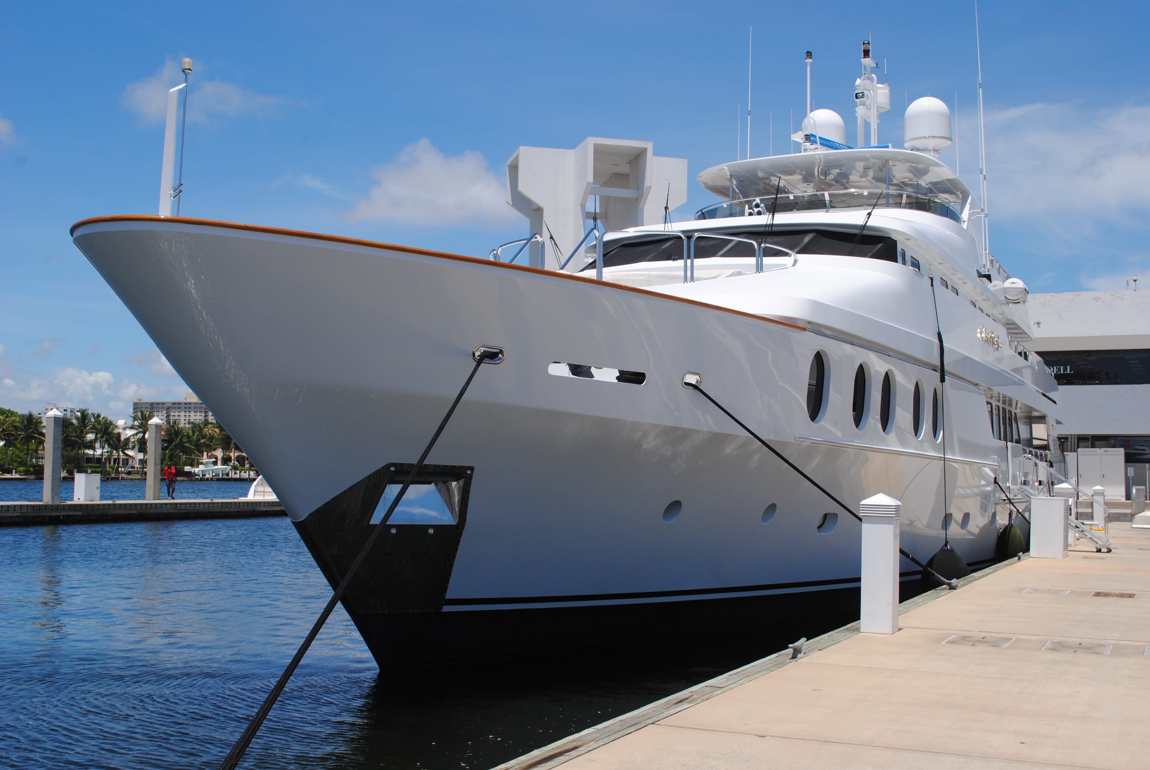 vessel, super yacht, lifestyle, no people, sunlight, harbor, rich, yacht exterior, nature, nautical vessel, moored, 4K, marine, travel, dock, passenger craft, HD Wallpaper