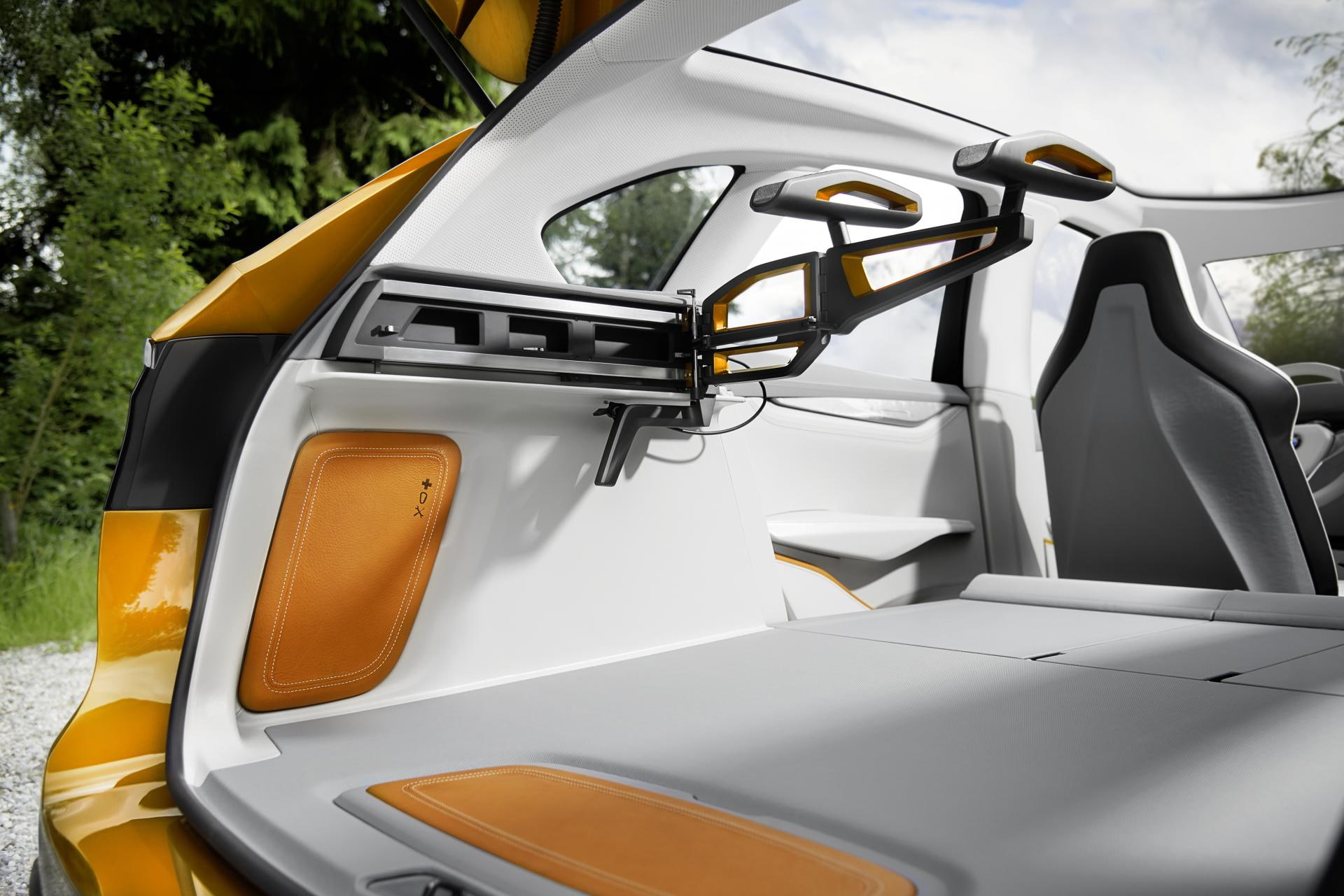road trip, yellow, white color, 1080P, bmw, no people, outdoors, car, outdoor, tourer, day, tree, land vehicle, glass - material, side-view mirror, close-up, HD Wallpaper