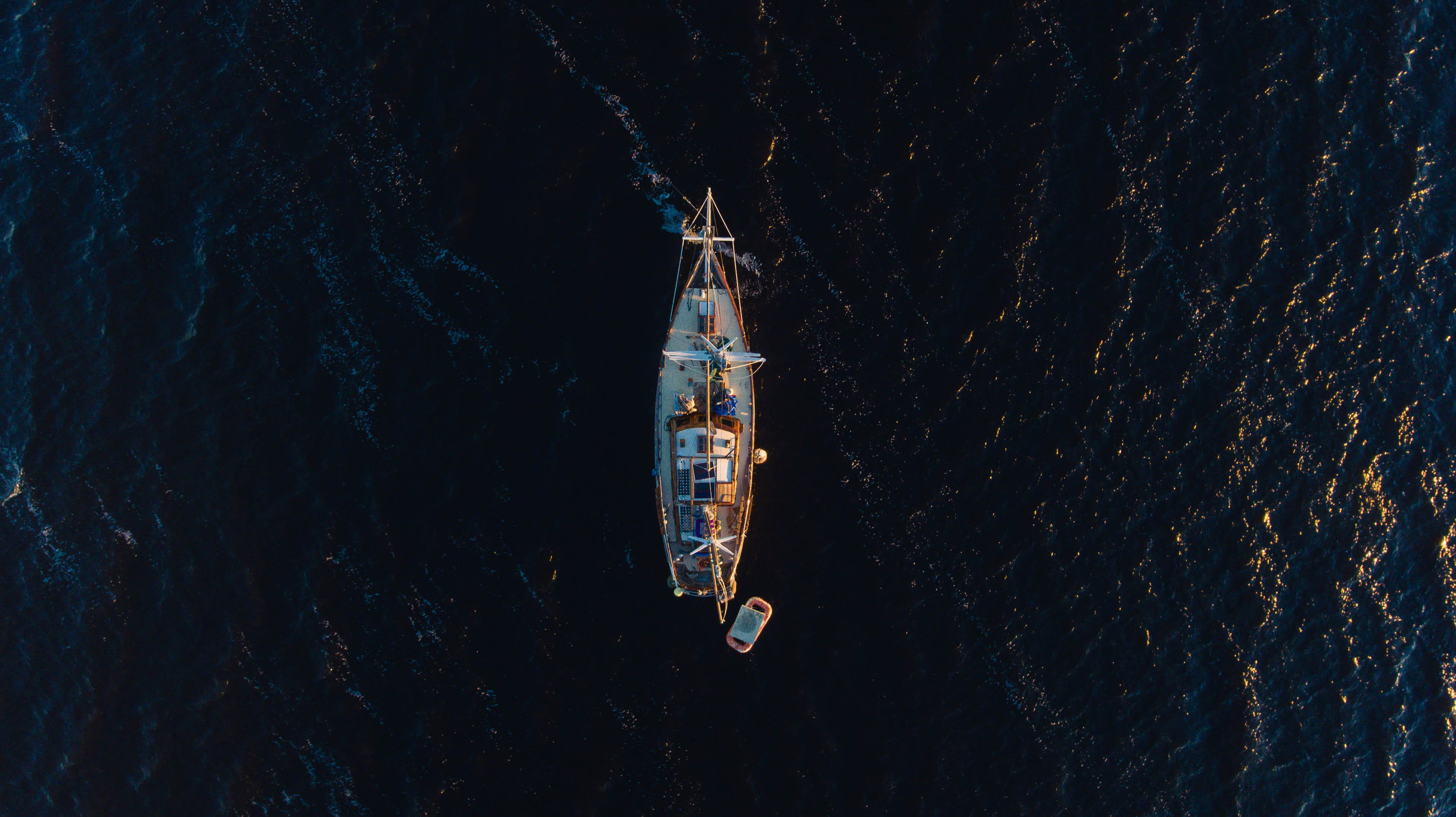 view, transportation, day, animal themes, aerial, directly above, waterfront, sailboat, swimming, no people, body, yacht, sea, Lost at Sea, boat, aerial view, HD Wallpaper